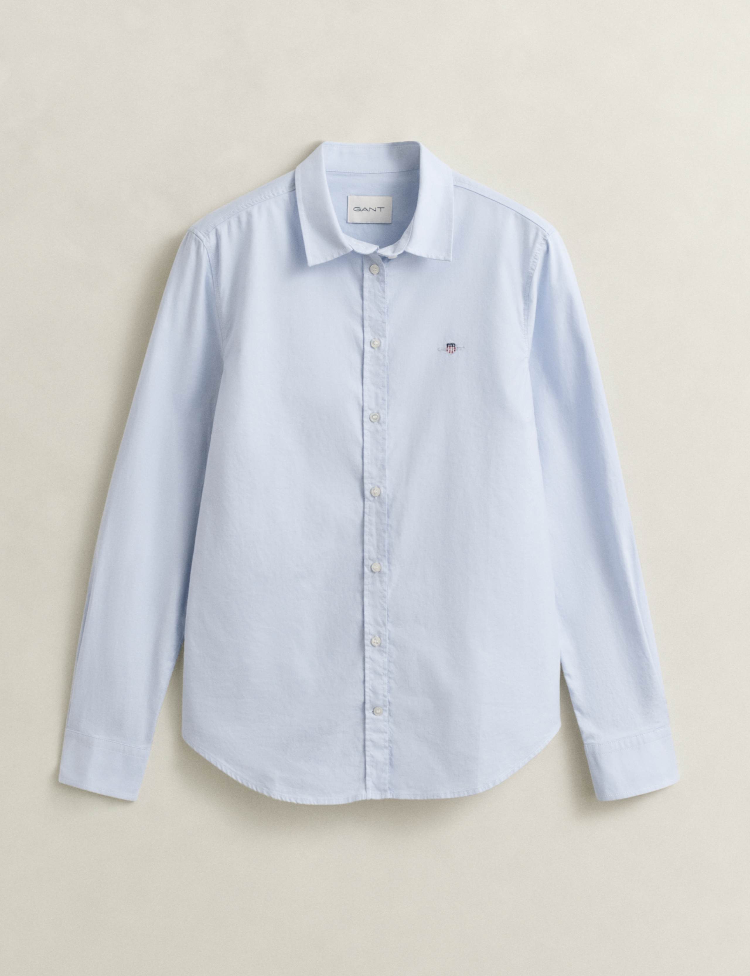 Slim Fit Cotton Rich Oxford Shirt 2 of 7