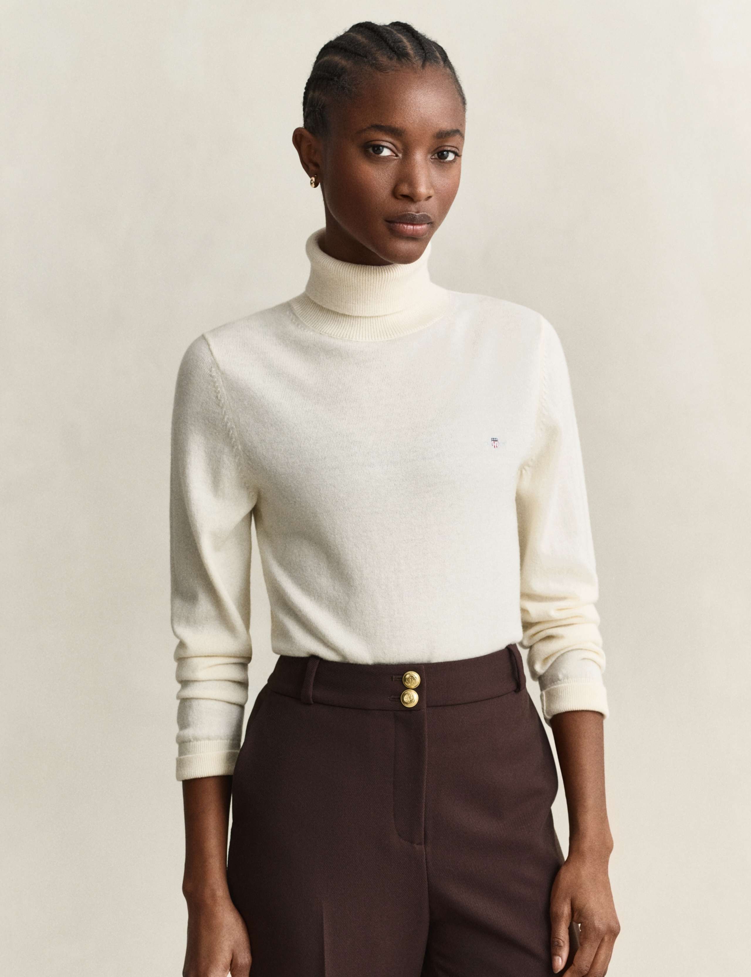 Merino Wool Rich Roll Neck Jumper 1 of 5