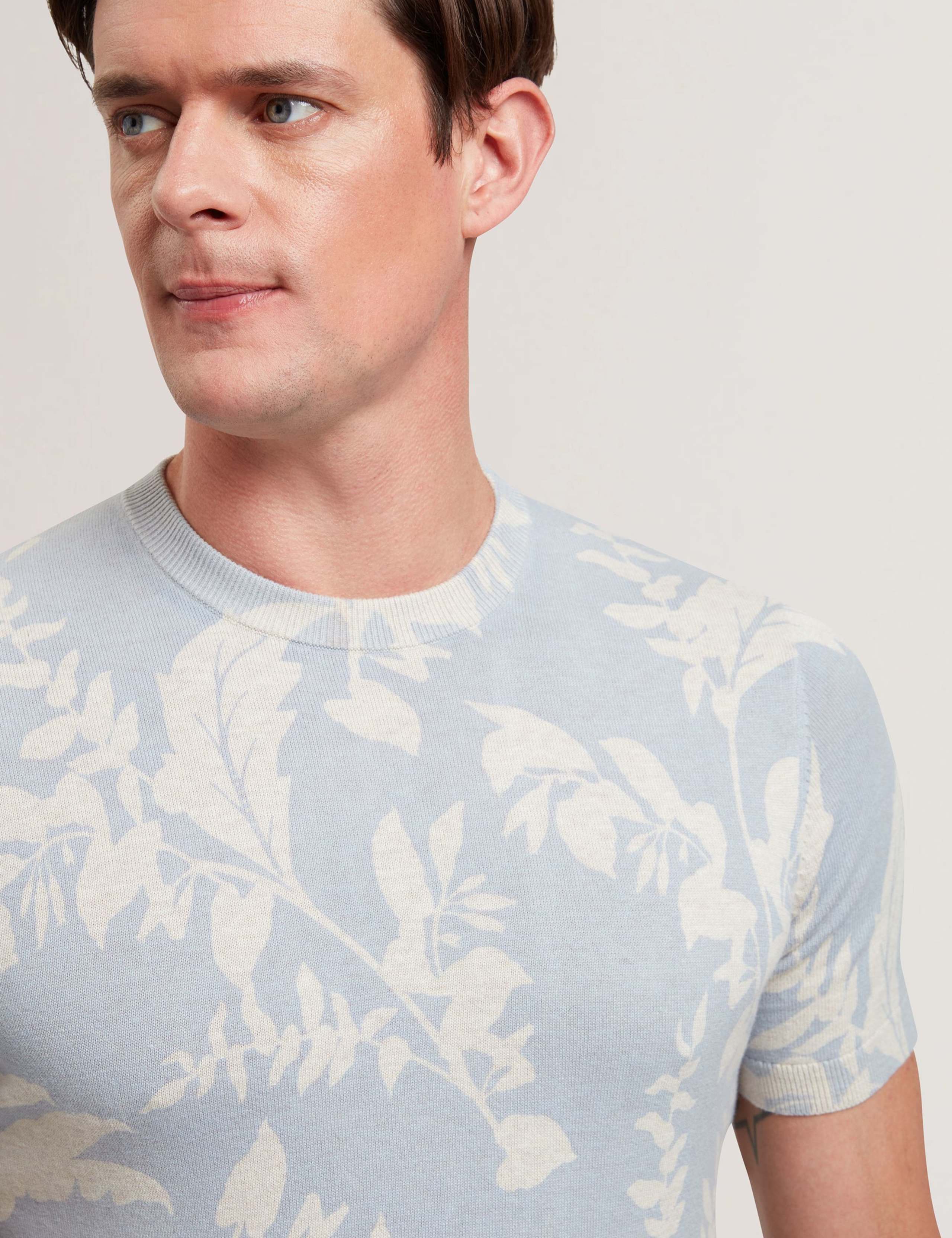 Pure Cotton Floral Print T-Shirt 3 of 6