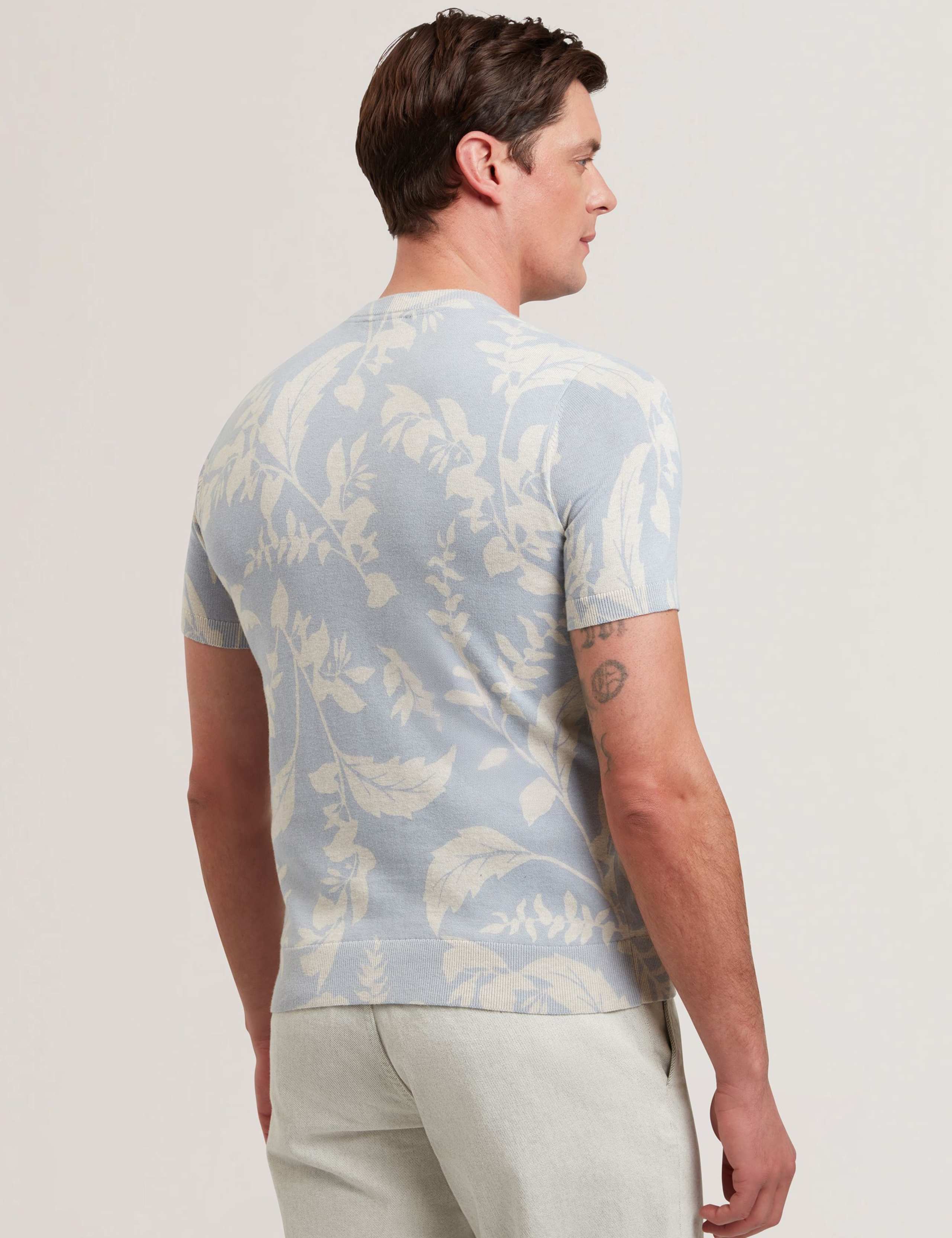 Pure Cotton Floral Print T-Shirt 5 of 6