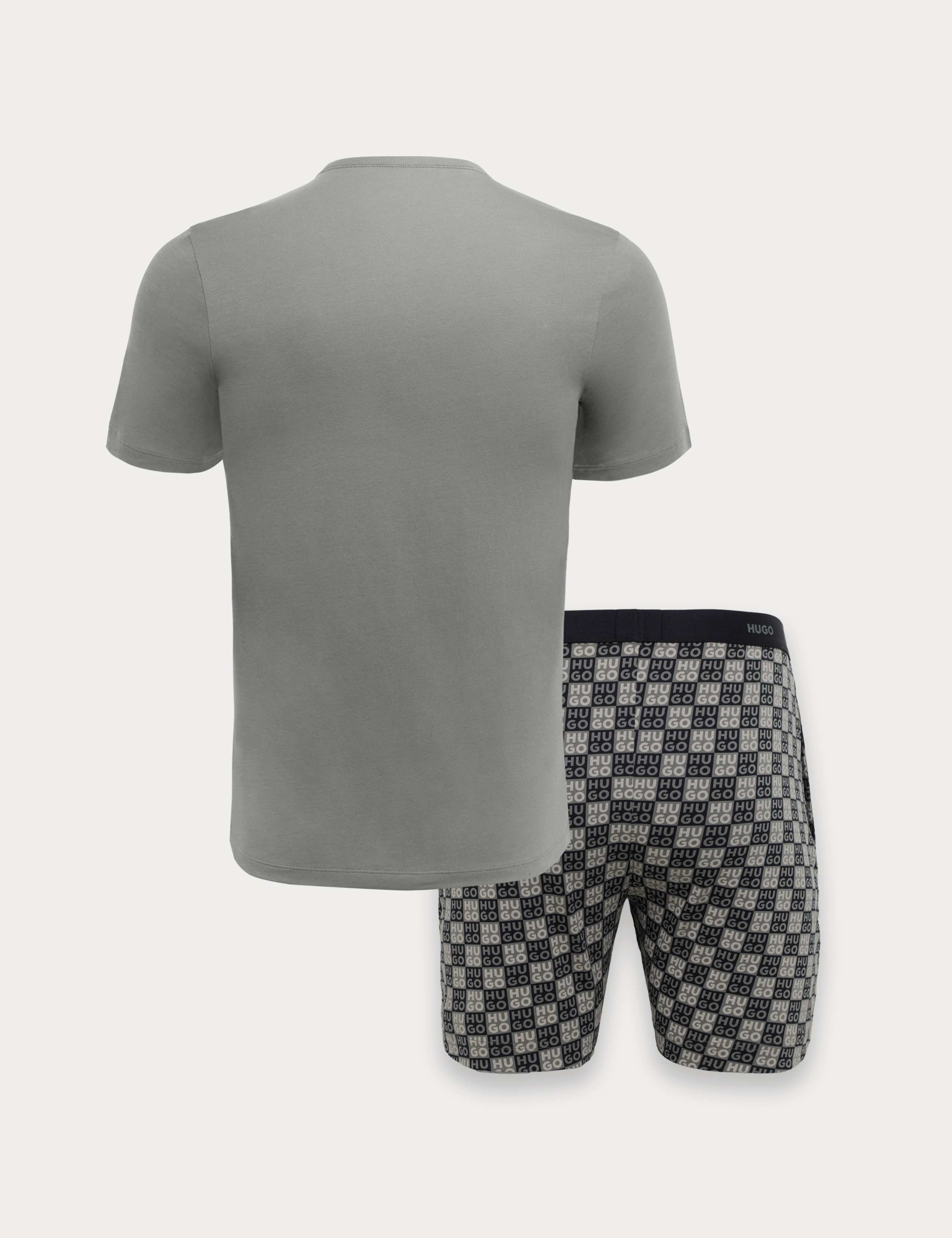 Cotton Rich Stretch Logo Print Pyjama Set 2 of 4