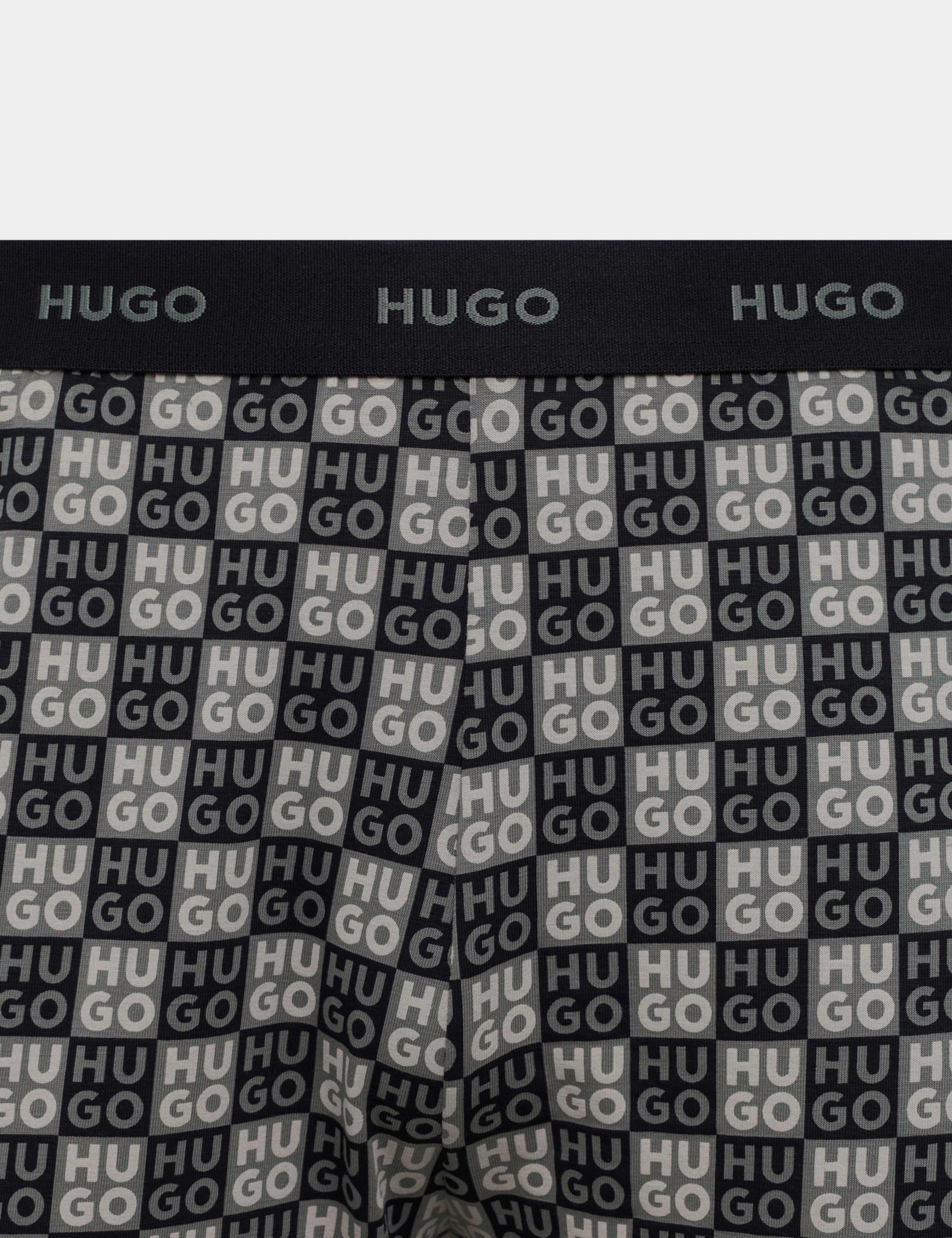 Cotton Rich Stretch Logo Print Pyjama Set 4 of 4