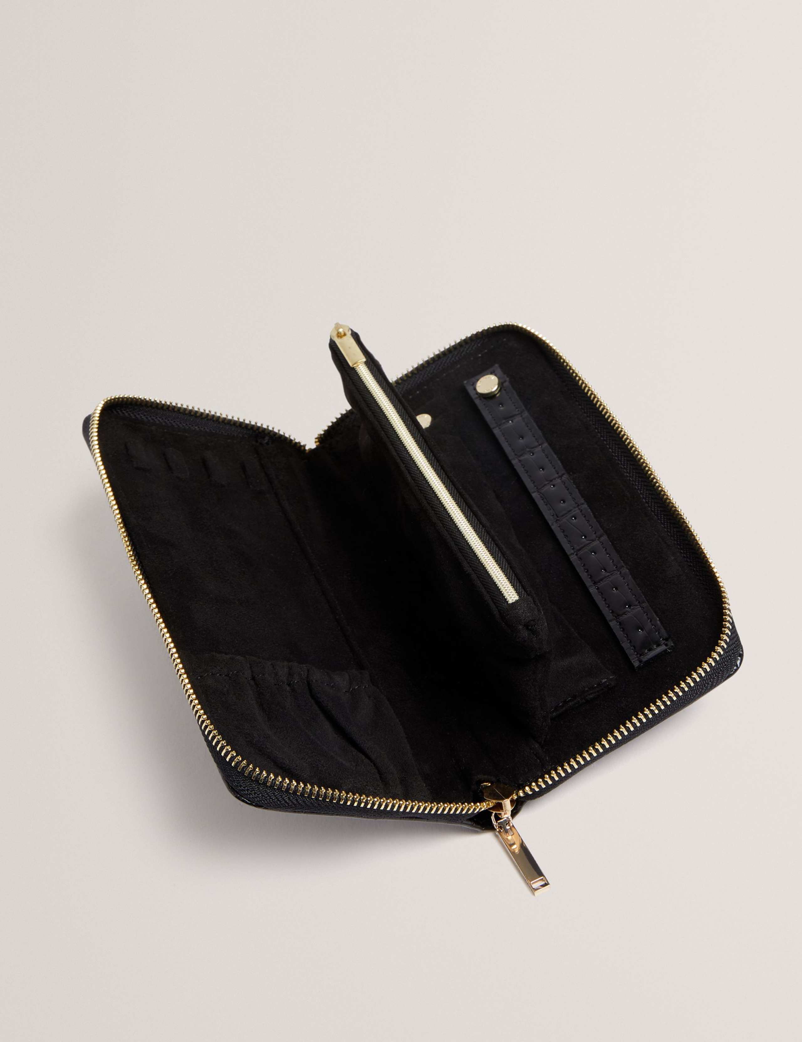 Croc Effect Travel Jewellery Case 2 of 4