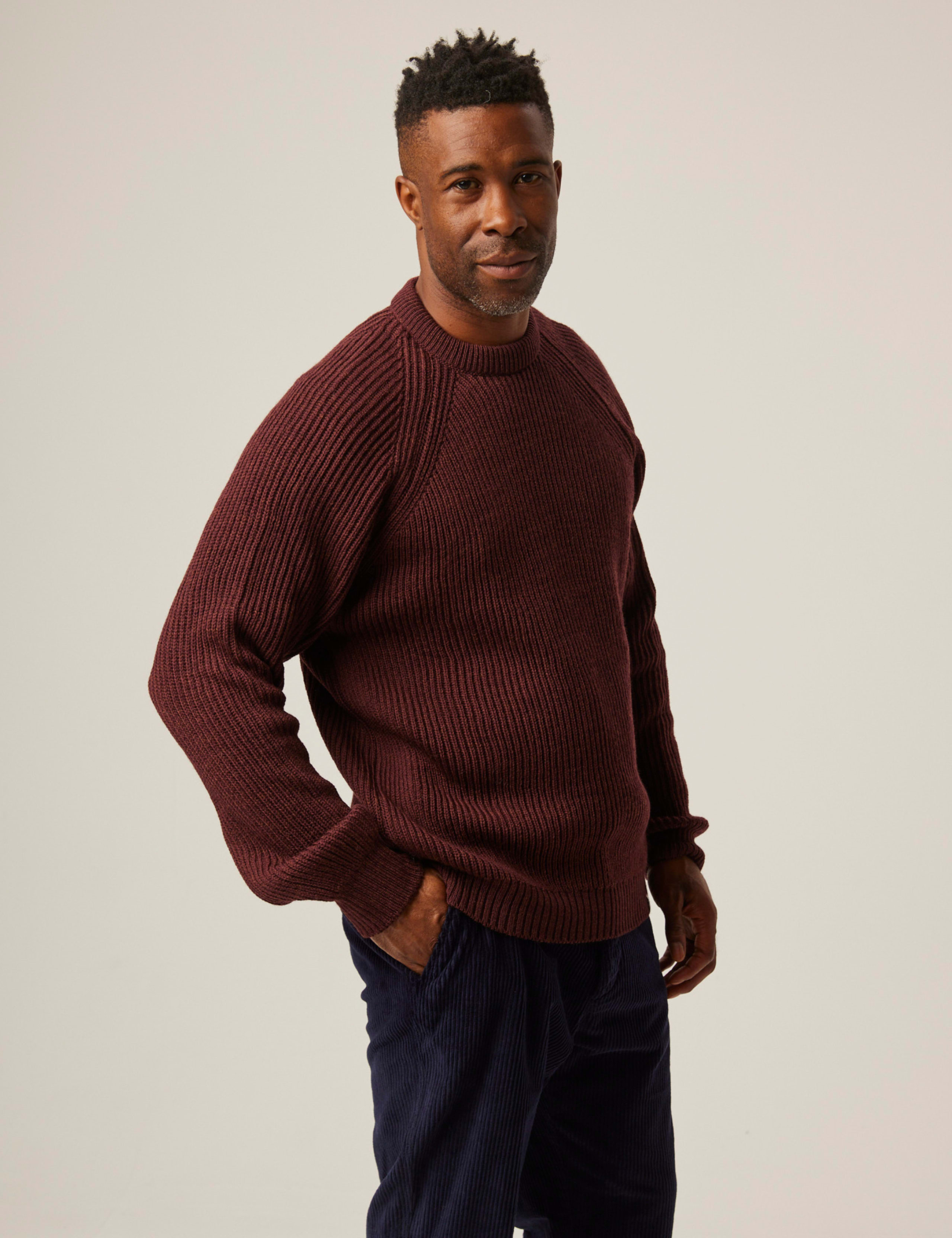Pure Merino Wool Textured Crew Neck Jumper 2 of 6