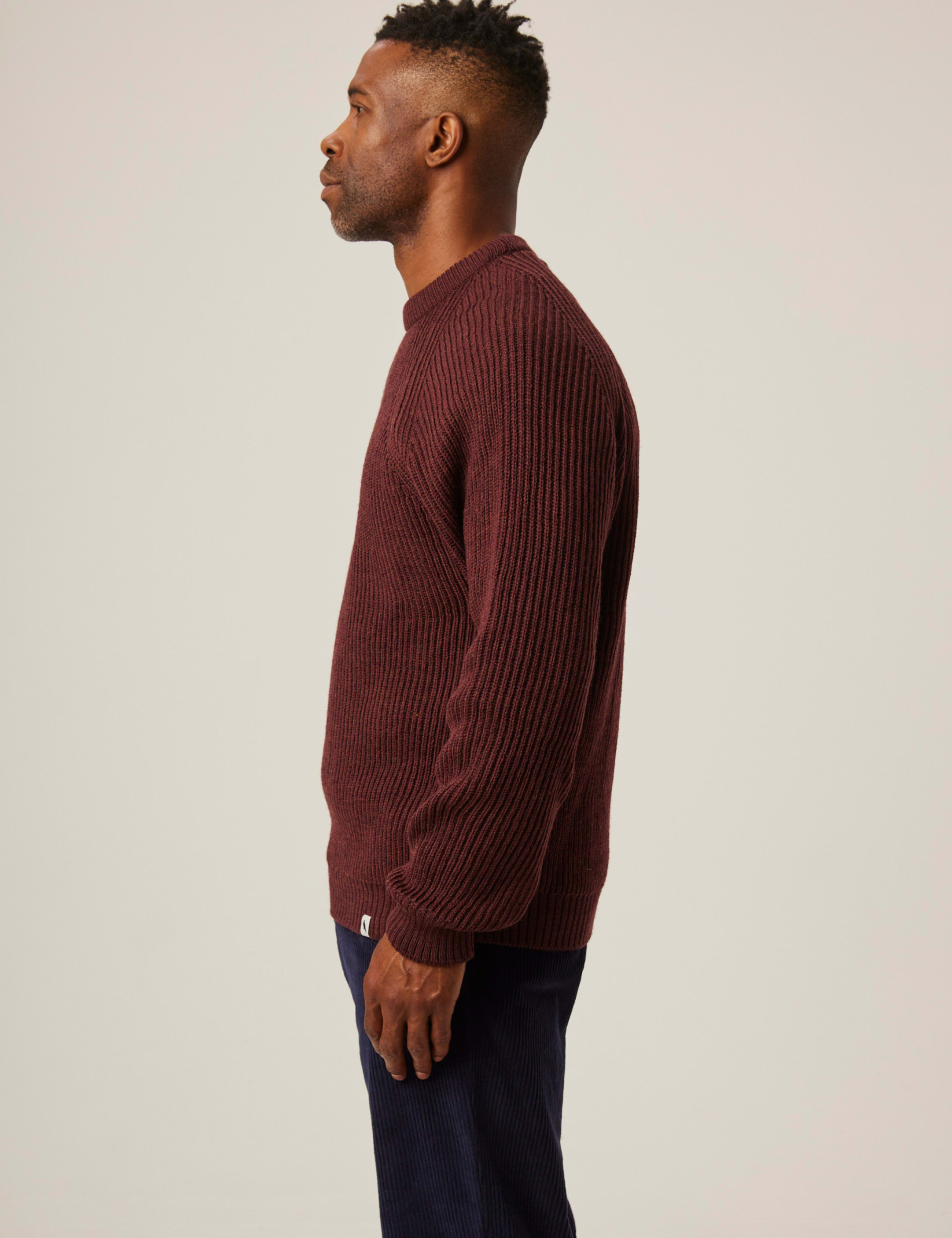 Pure Merino Wool Textured Crew Neck Jumper 4 of 6