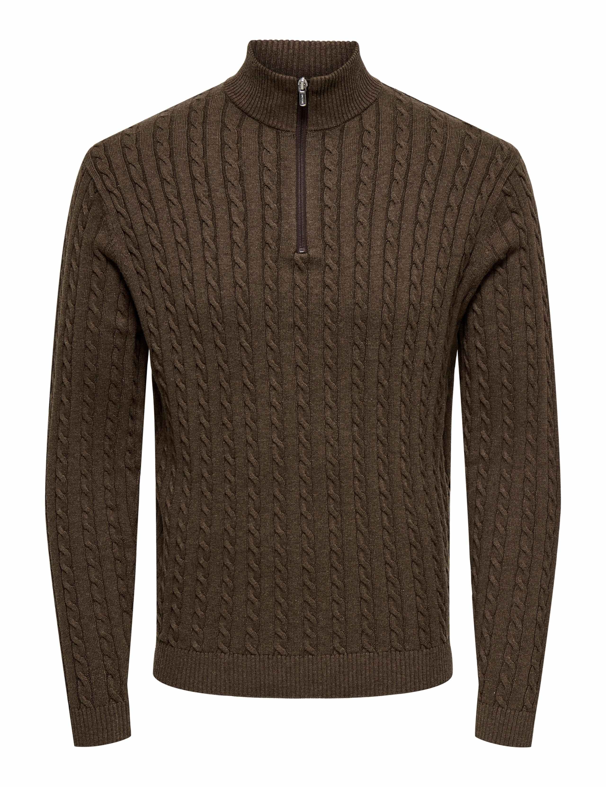 Cotton Rich Cable Half Zip Jumper 5 of 6