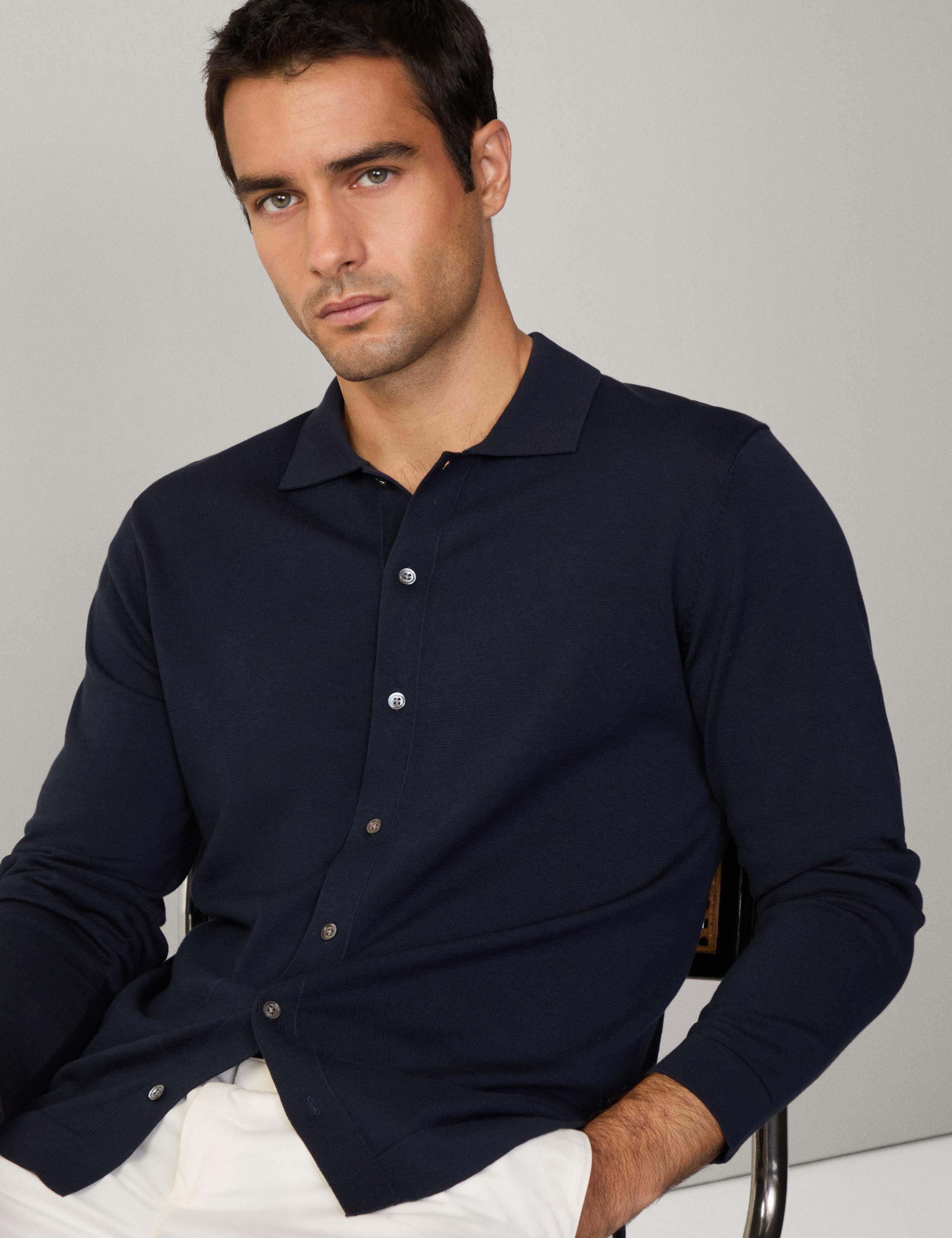 Cotton Rich Overshirt with Silk 4 of 7