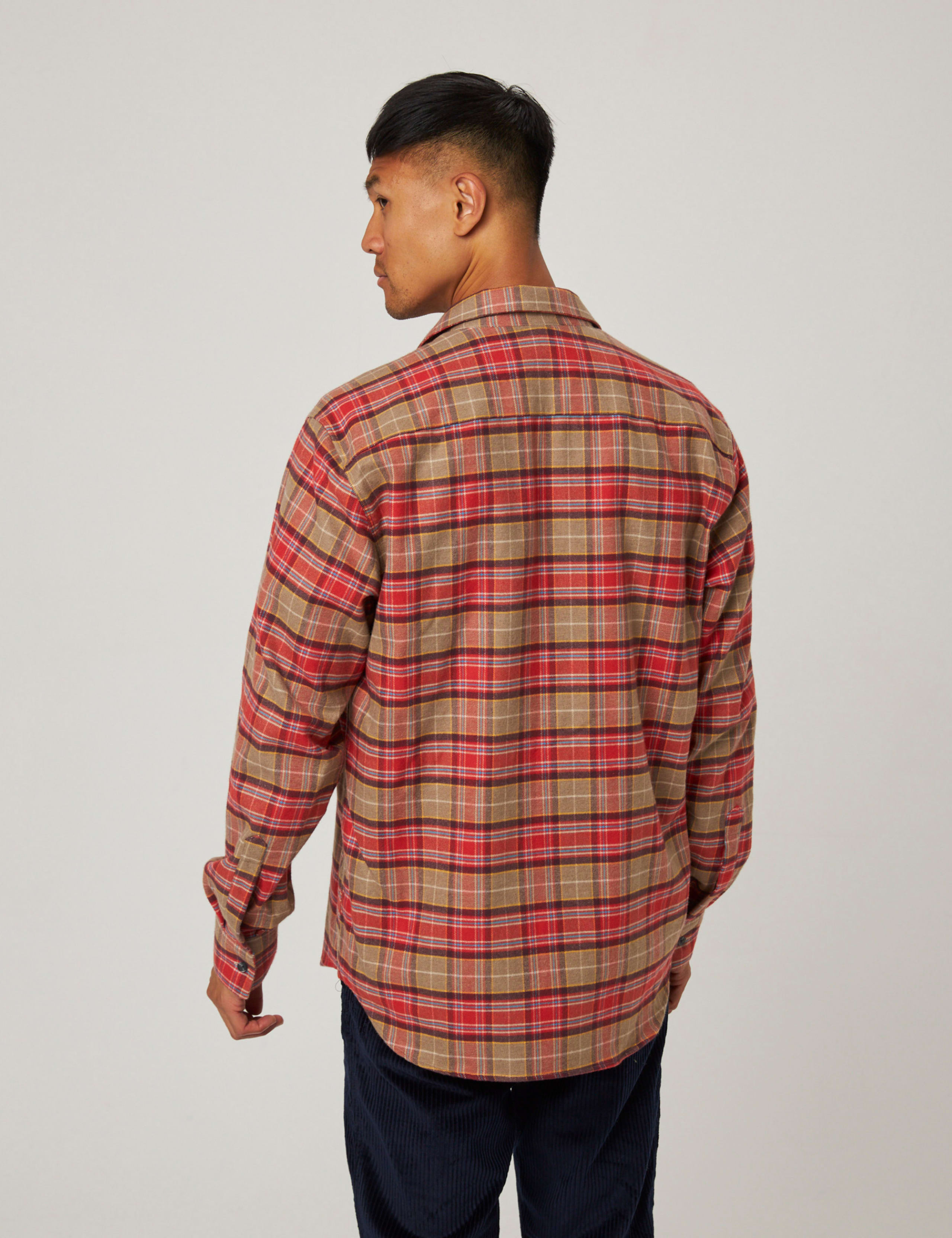 Pure Cotton Checked Flannel Shirt 4 of 5