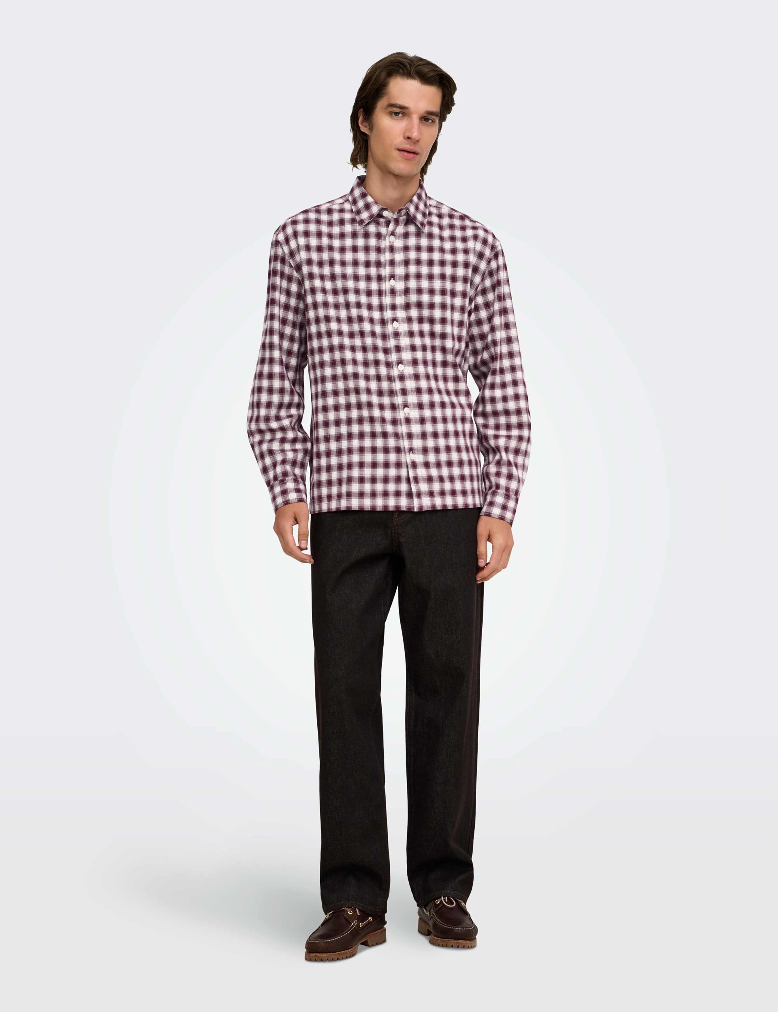 Regular Fit Brushed Cotton Checked Shirt 2 of 6
