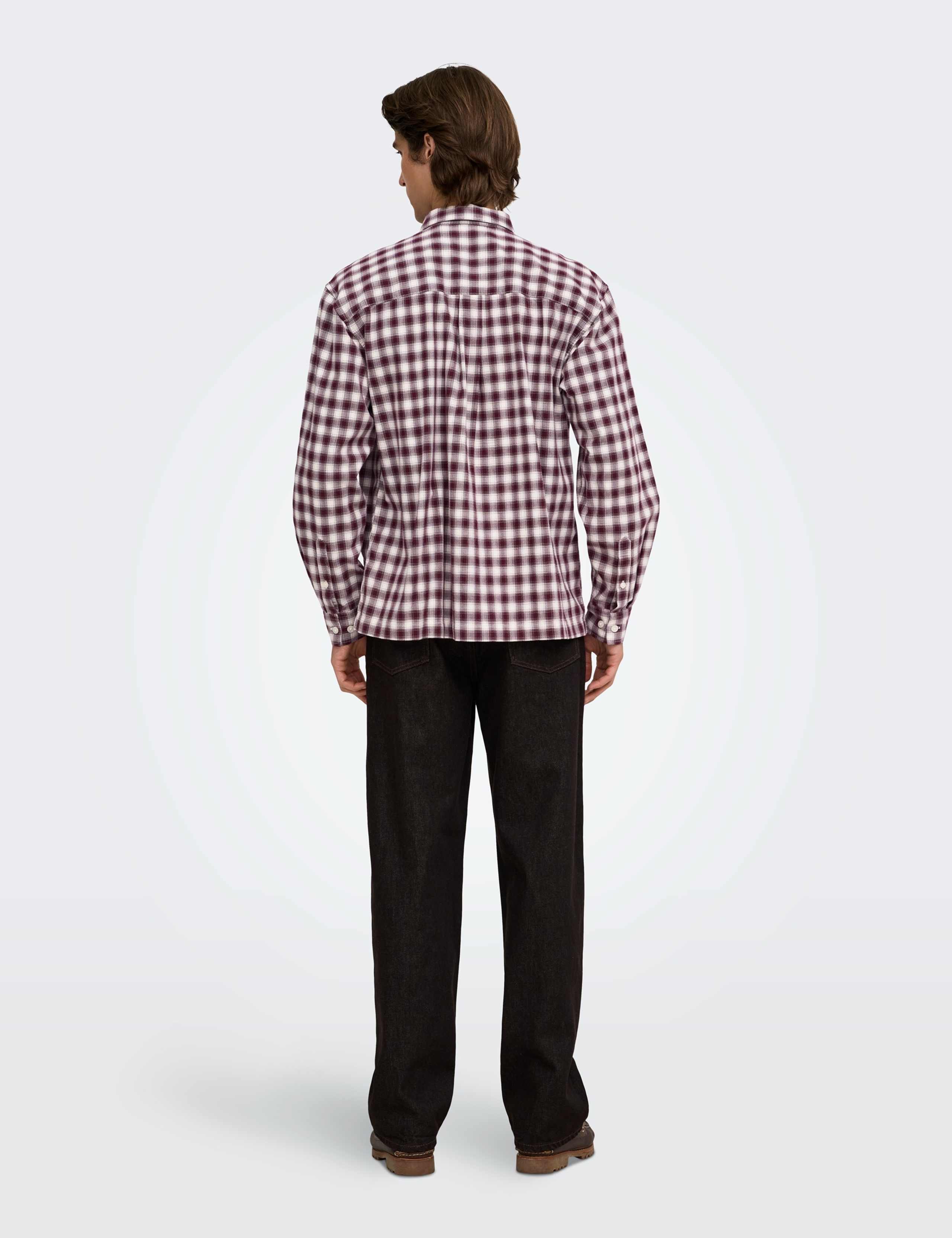 Regular Fit Brushed Cotton Checked Shirt 3 of 6