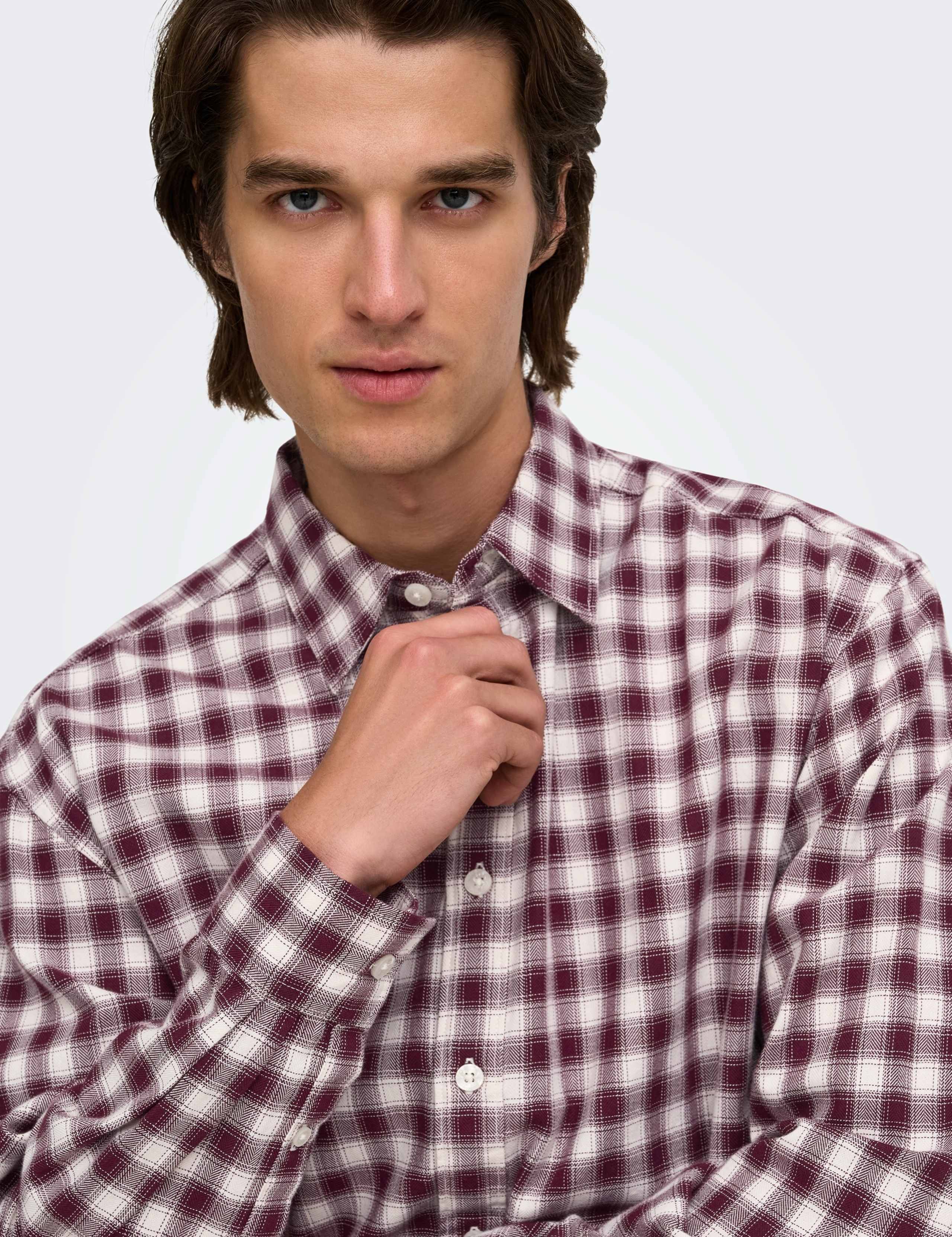 Regular Fit Brushed Cotton Checked Shirt 4 of 6