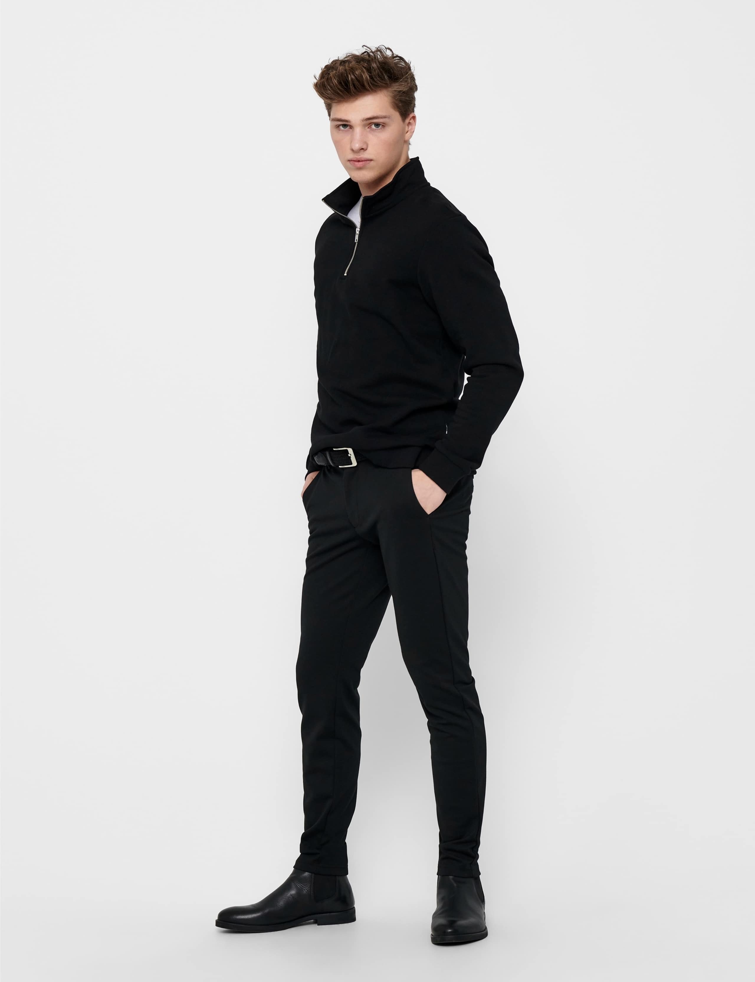 Brushed Cotton Rich Half Zip Sweatshirt 4 of 8