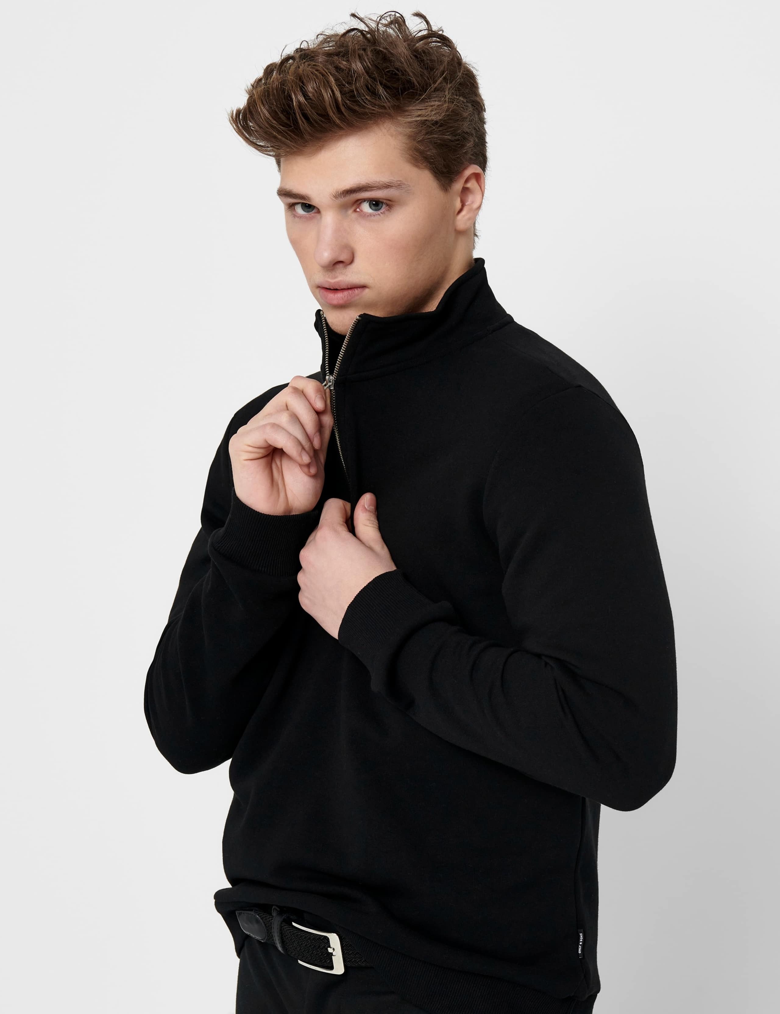 Brushed Cotton Rich Half Zip Sweatshirt 5 of 8