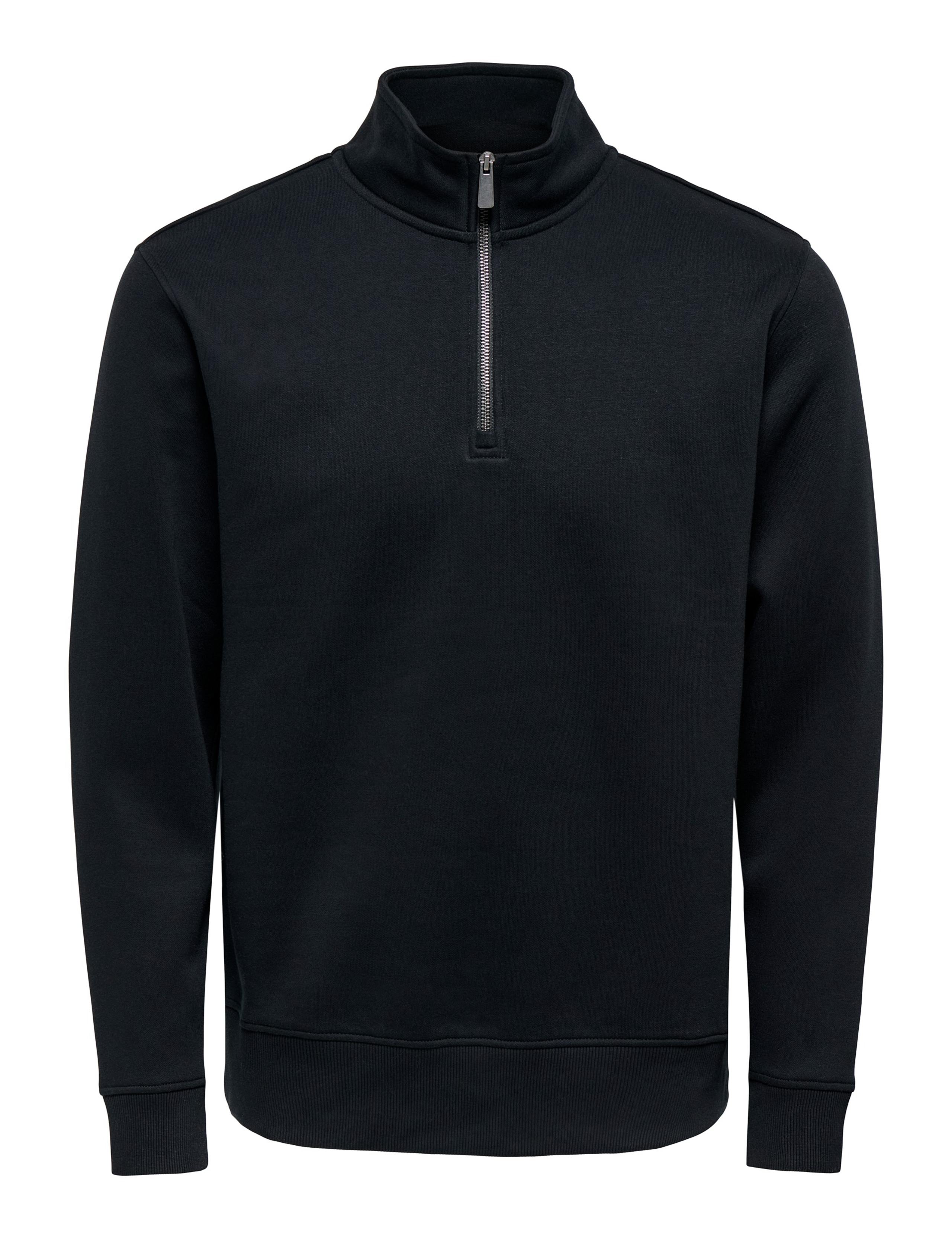 Brushed Cotton Rich Half Zip Sweatshirt 6 of 8