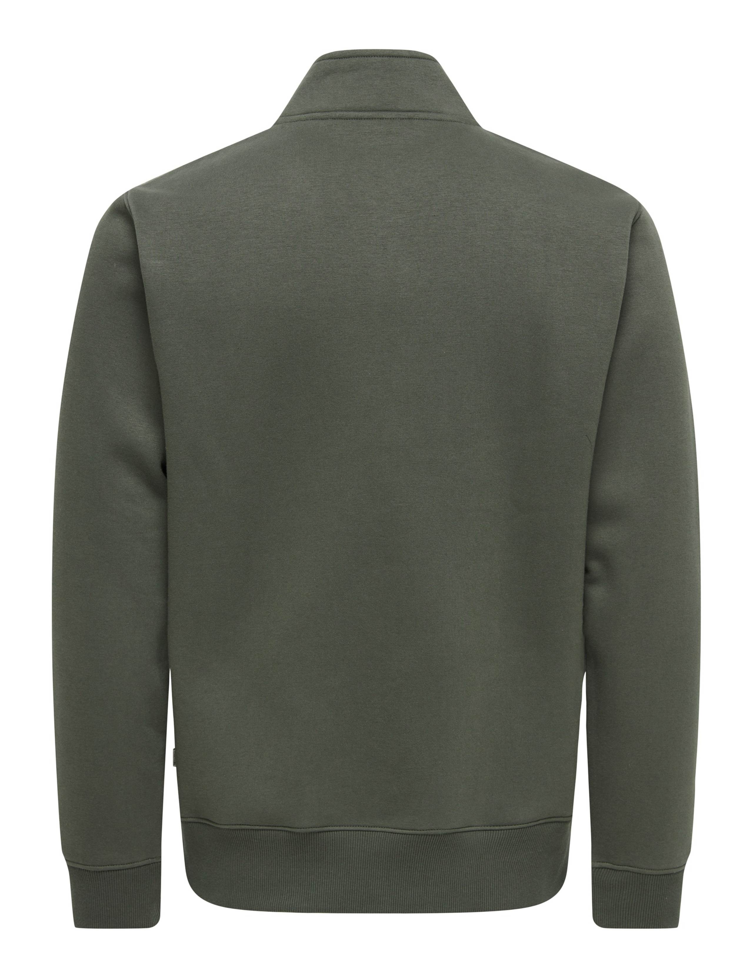 Brushed Cotton Rich Half Zip Sweatshirt 8 of 8