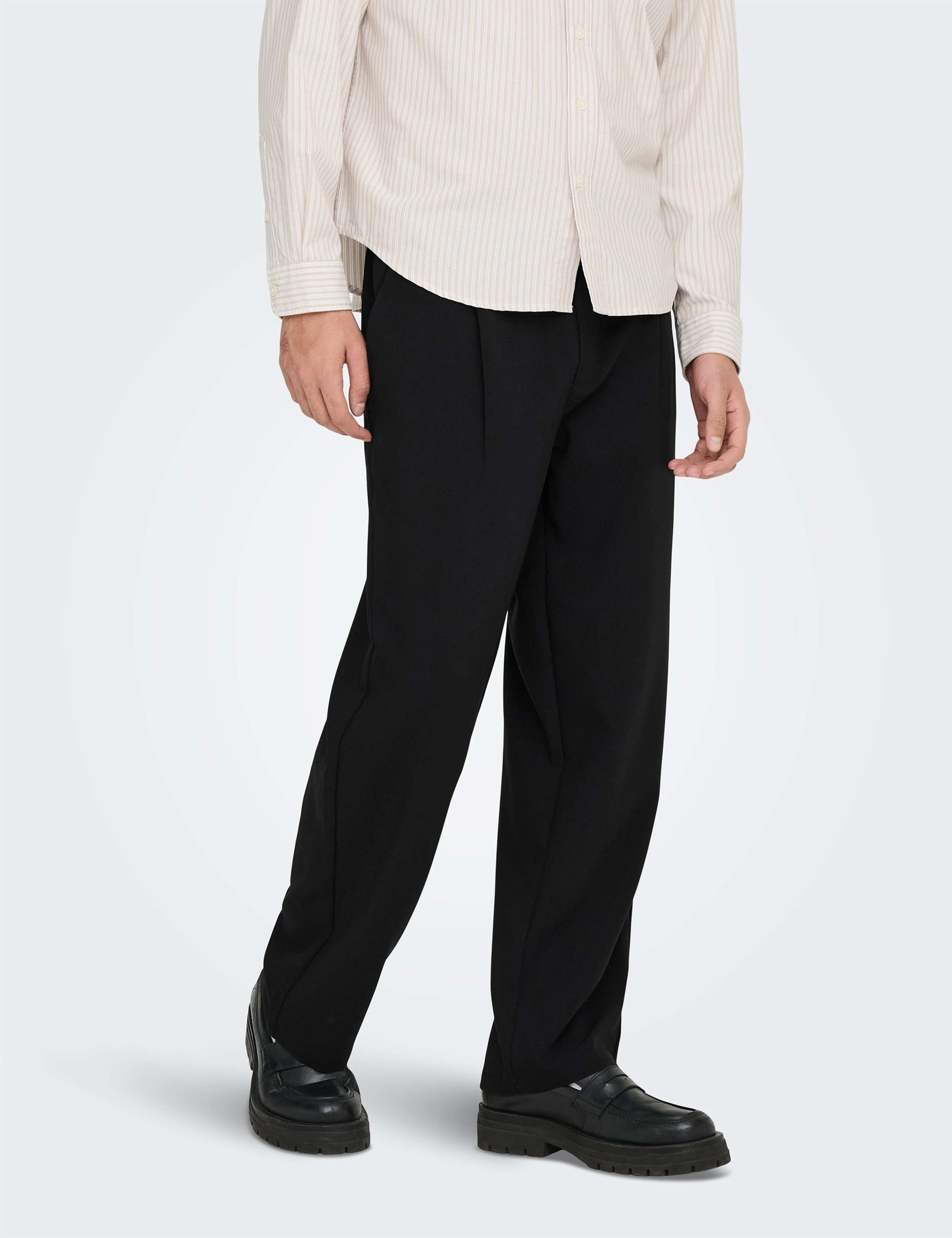 Loose Fit Elasticated Waist Drawstring Trousers 1 of 7