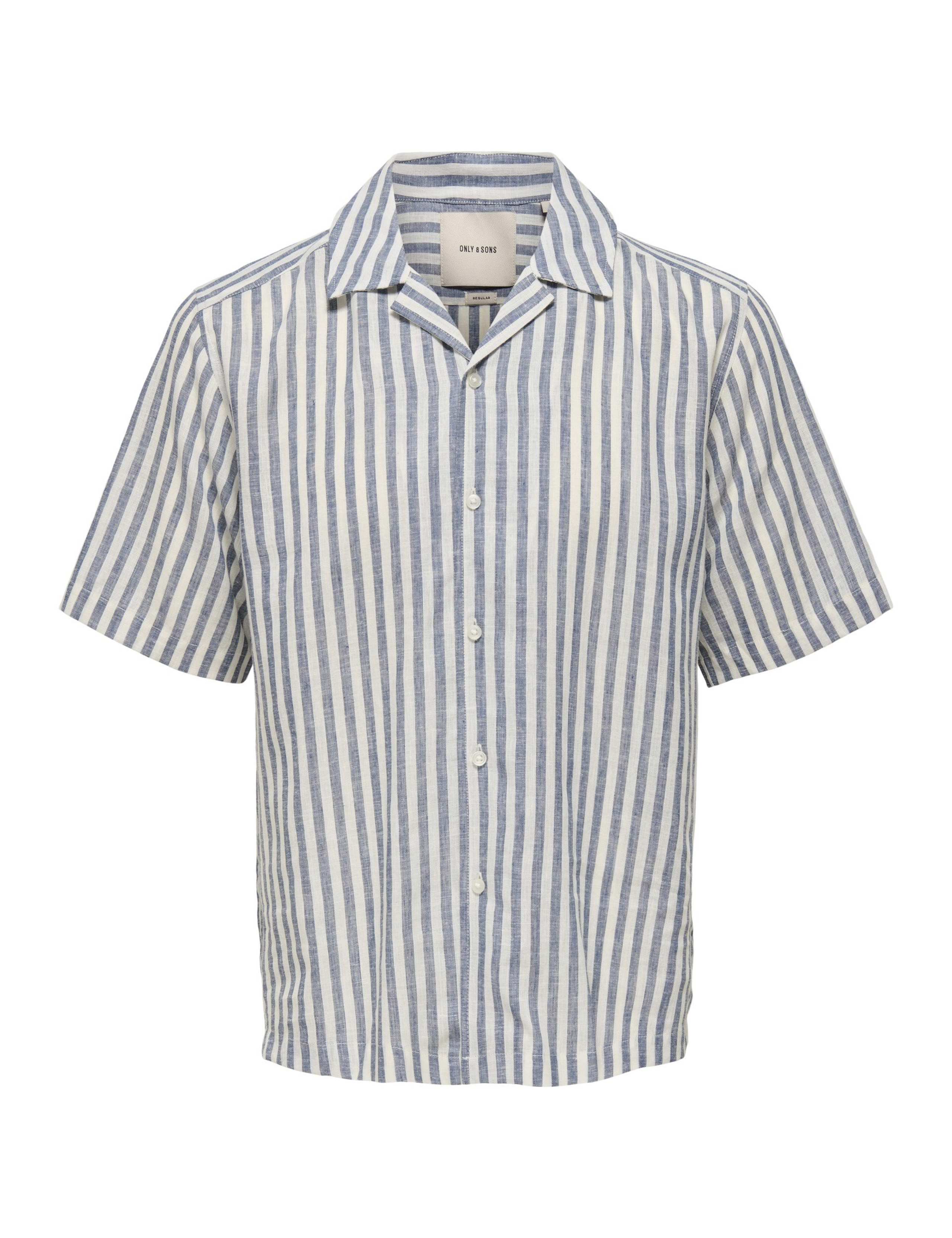 Regular Fit Linen Blend Striped Shirt 2 of 6