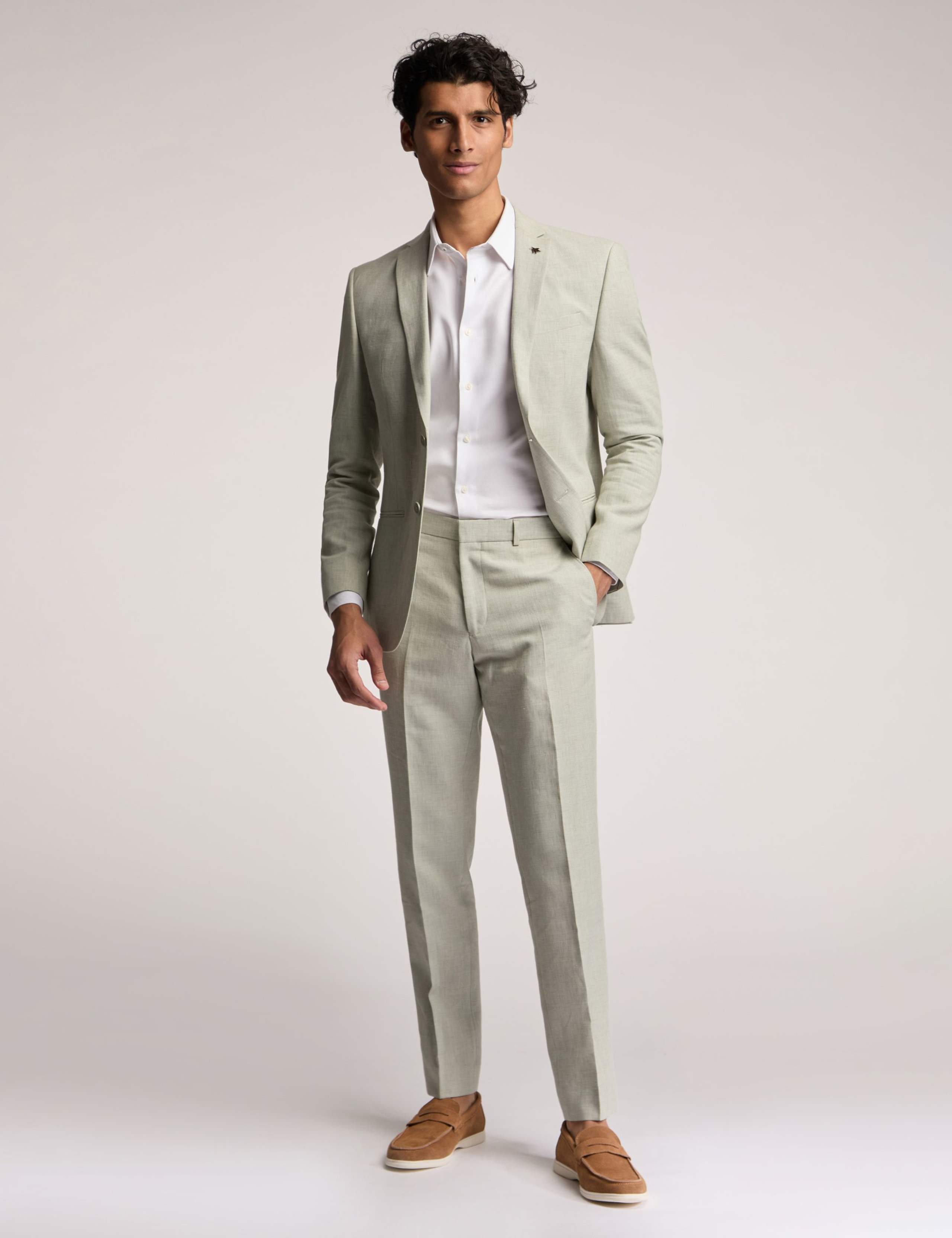 Slim Fit Linen Rich Suit Jacket 3 of 6