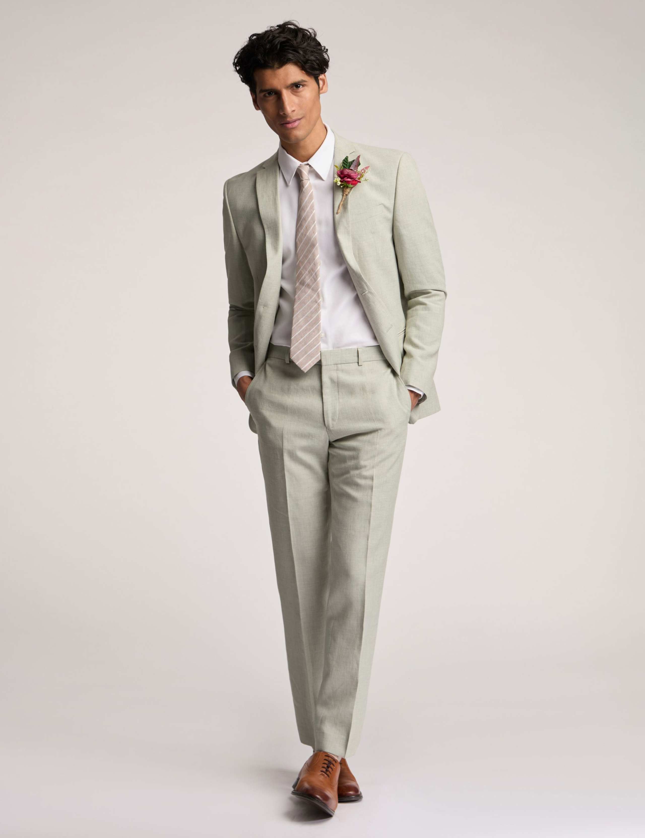 Slim Fit Linen Rich Suit Jacket 4 of 6