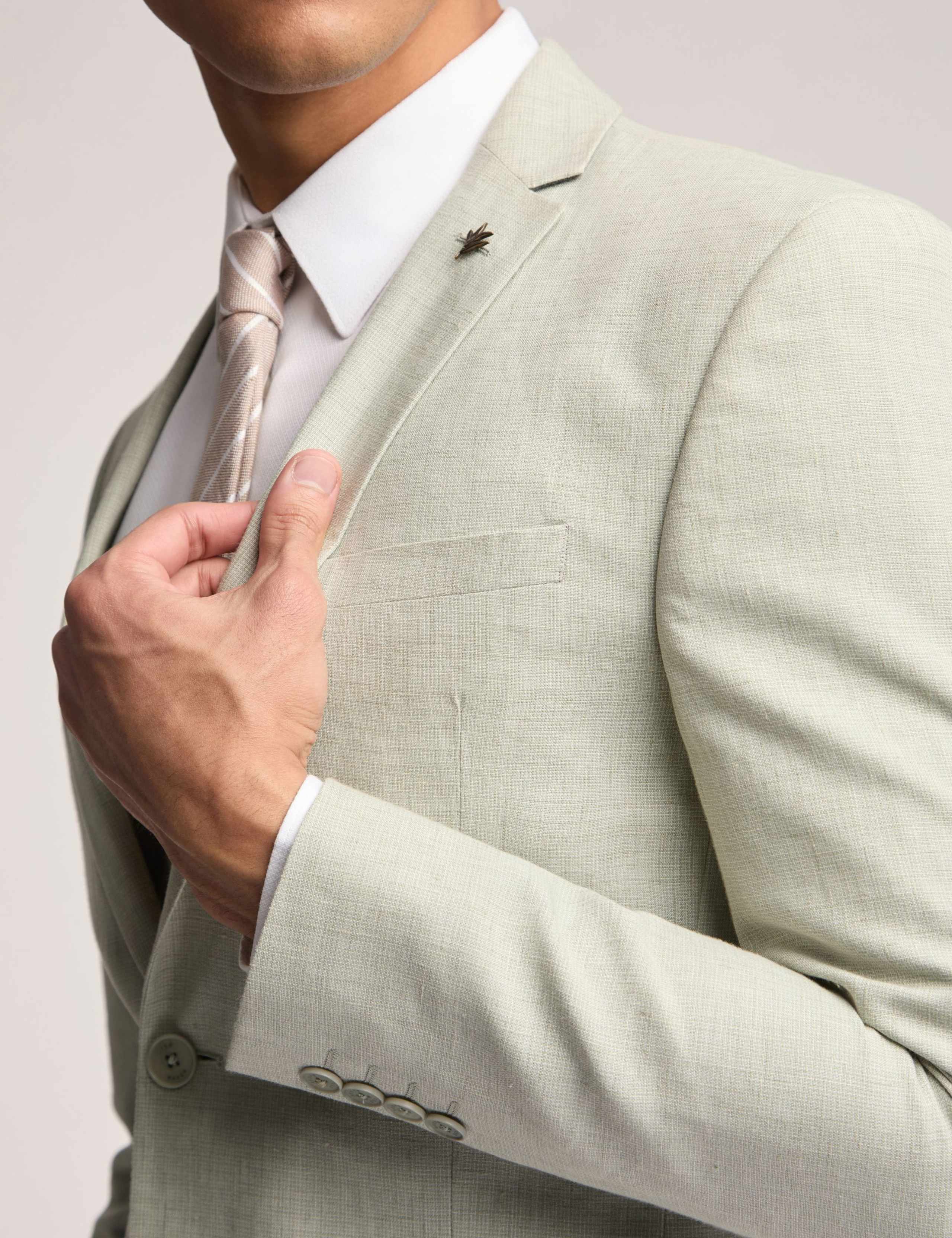 Slim Fit Linen Rich Suit Jacket 6 of 6