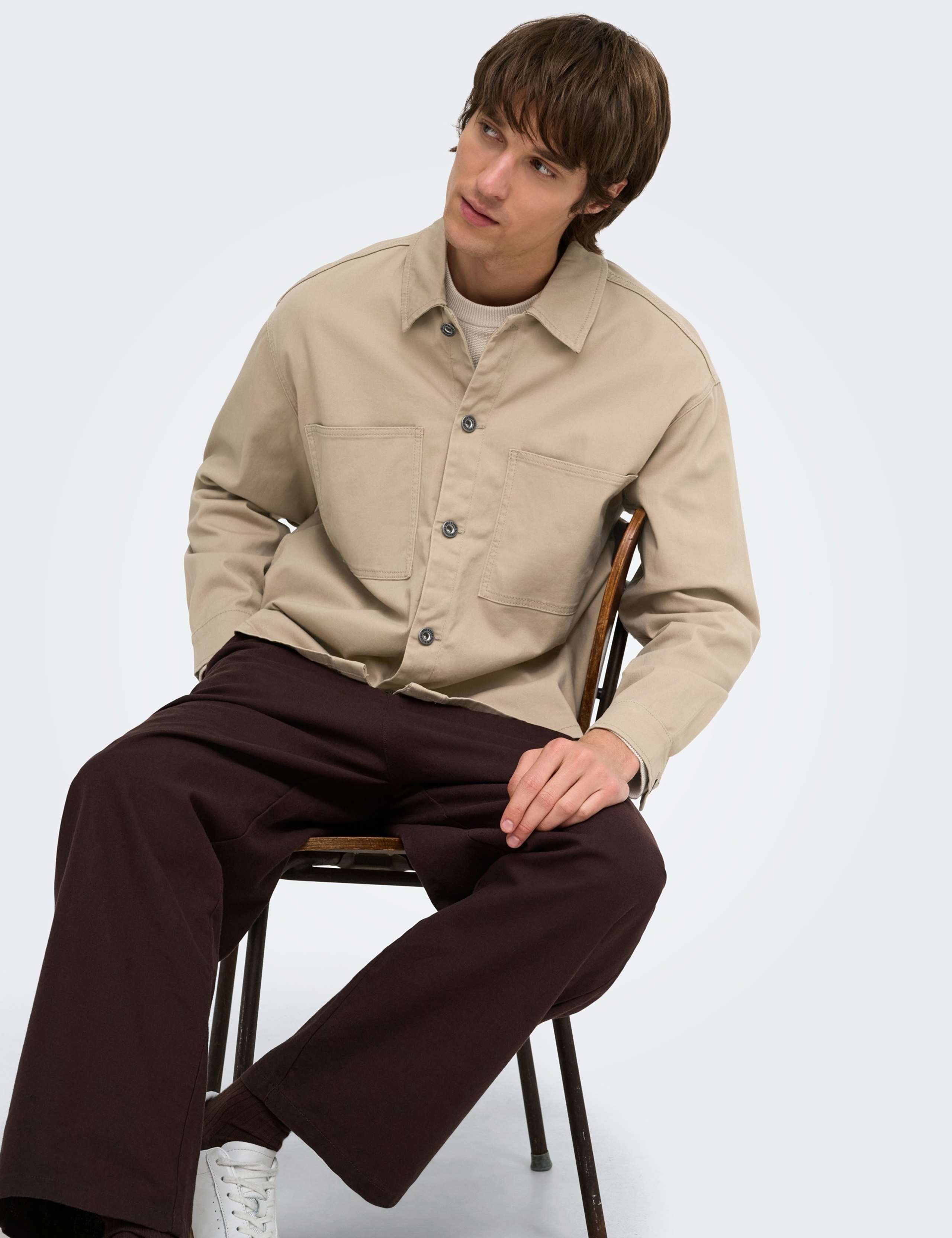 Cotton Rich Woven Relaxed Overshirt 2 of 8