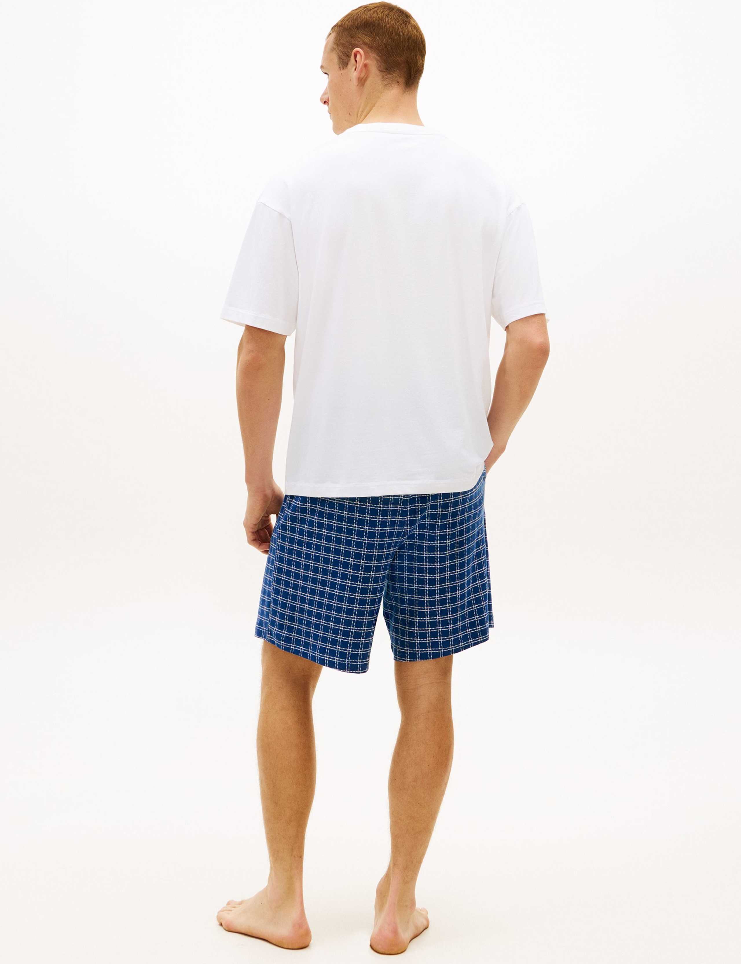 Cotton Rich Checked Pyjama Set 6 of 6