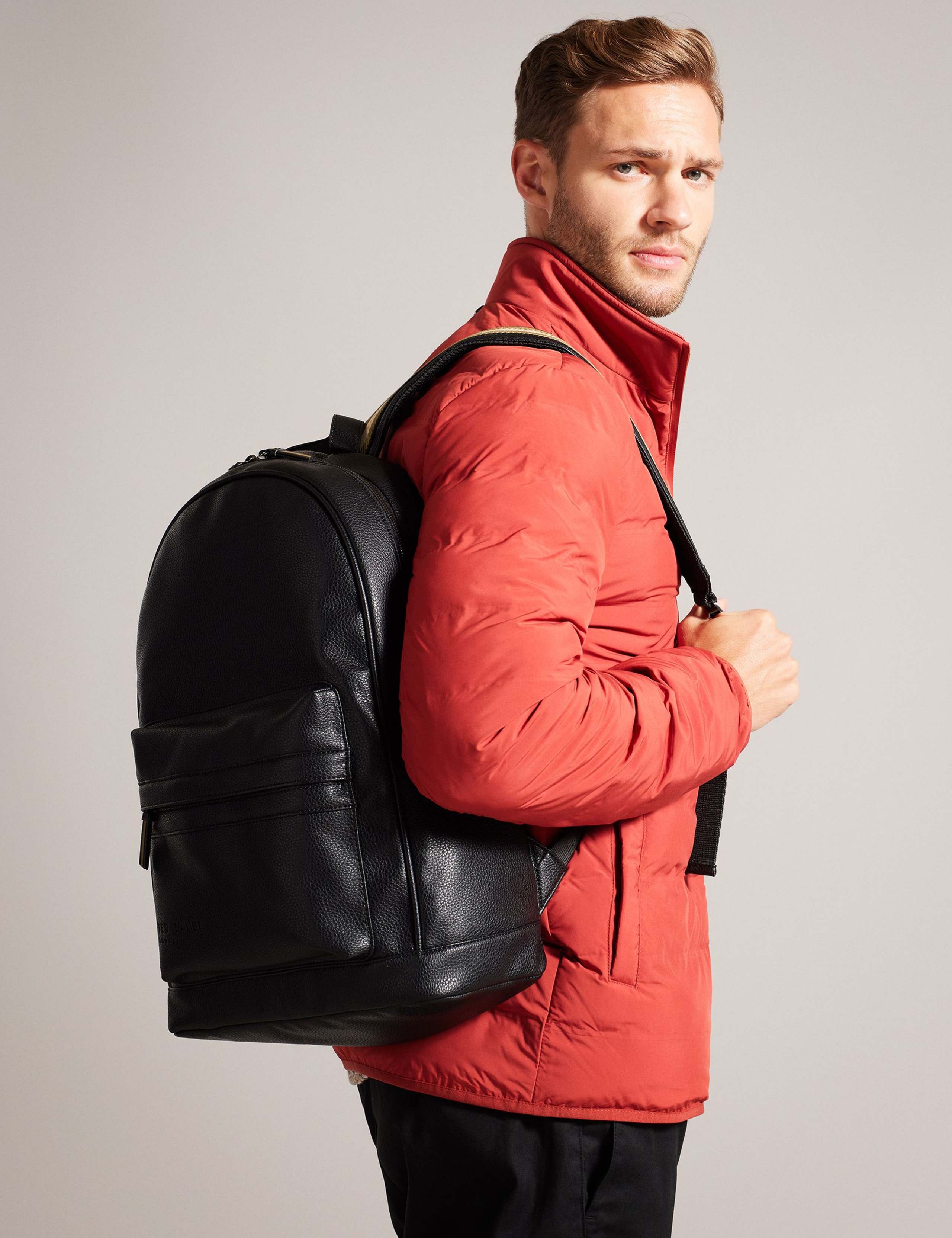 Faux Leather Pebble Grain Backpack 3 of 4