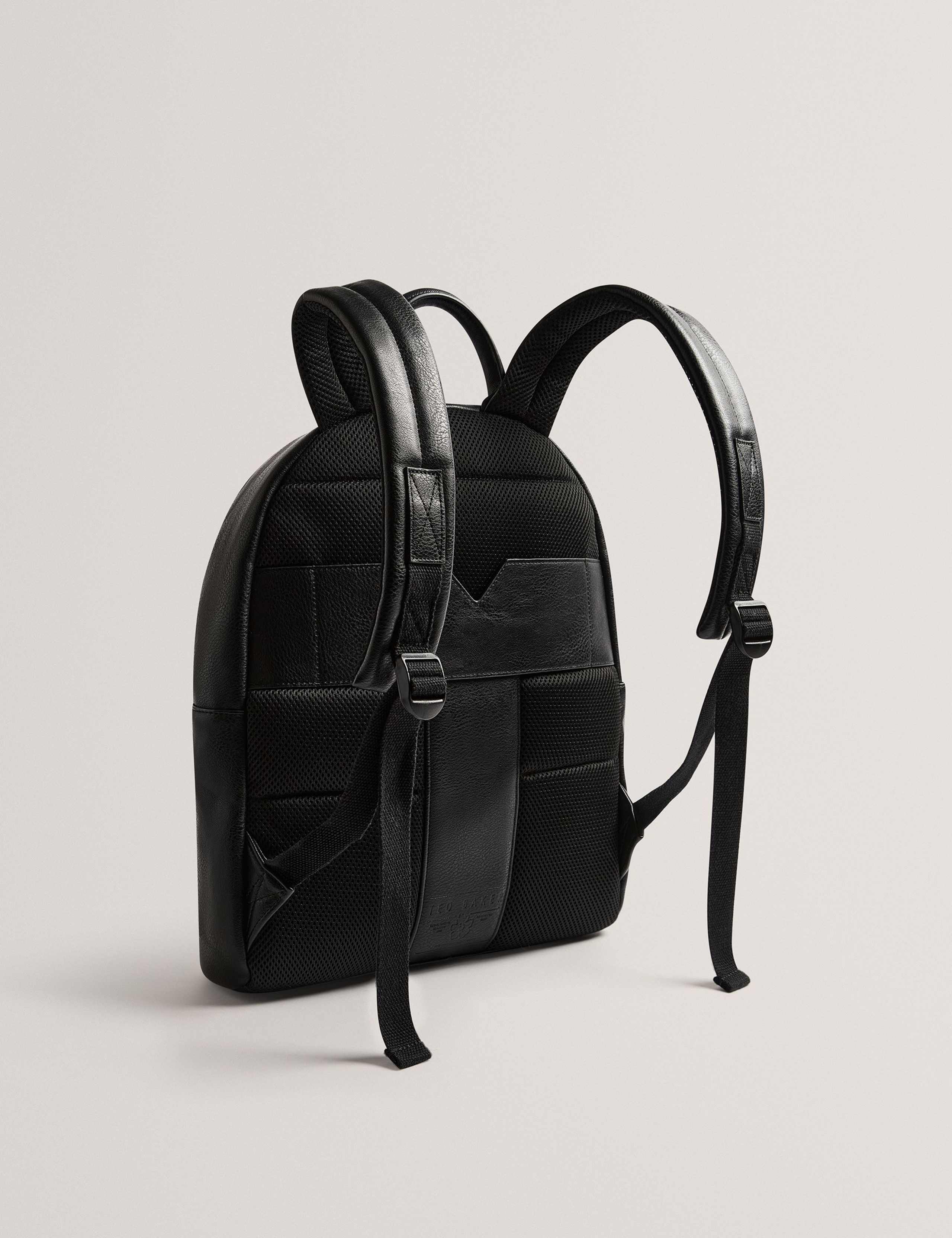 Faux Leather Checked Backpack 2 of 4