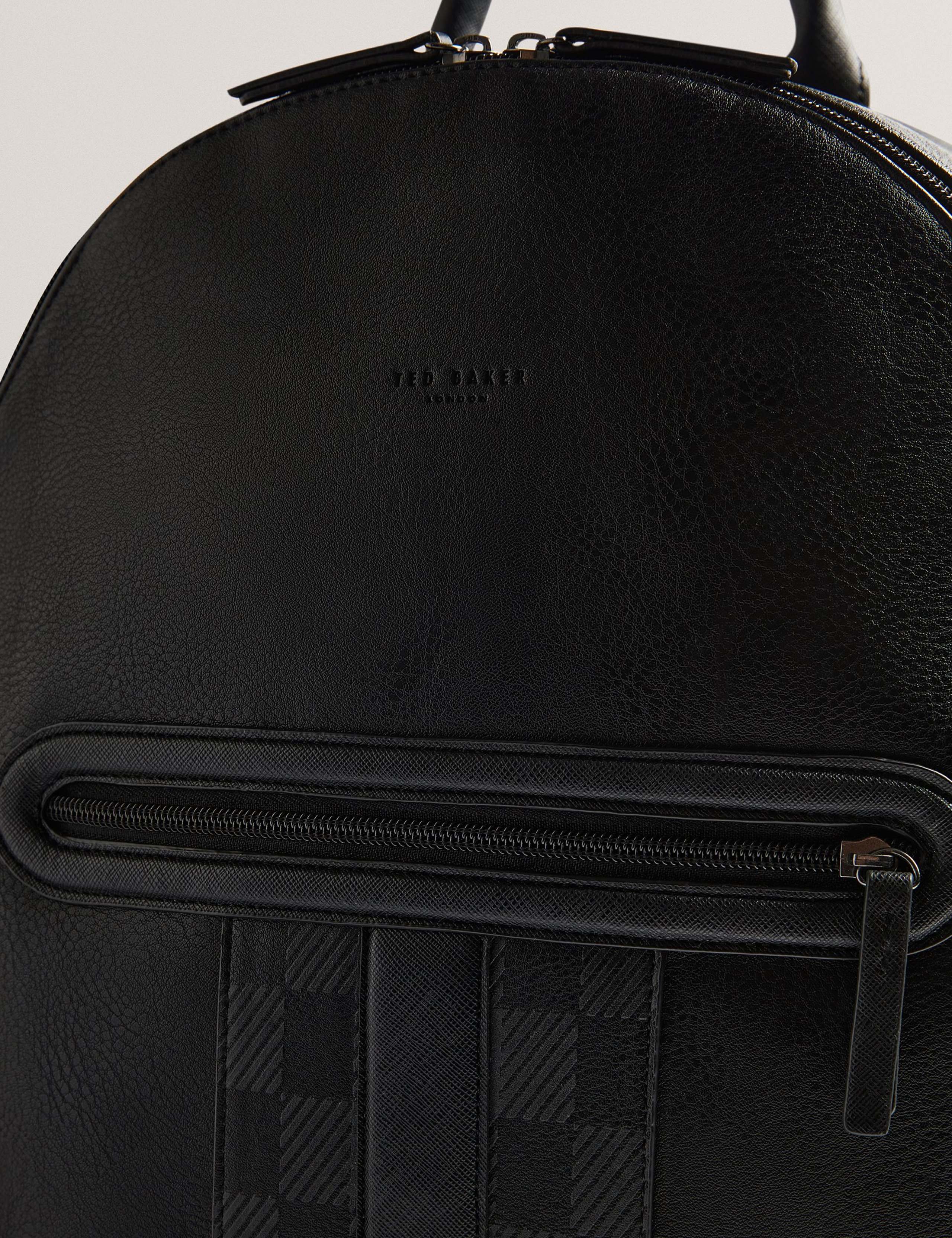 Faux Leather Checked Backpack 4 of 4