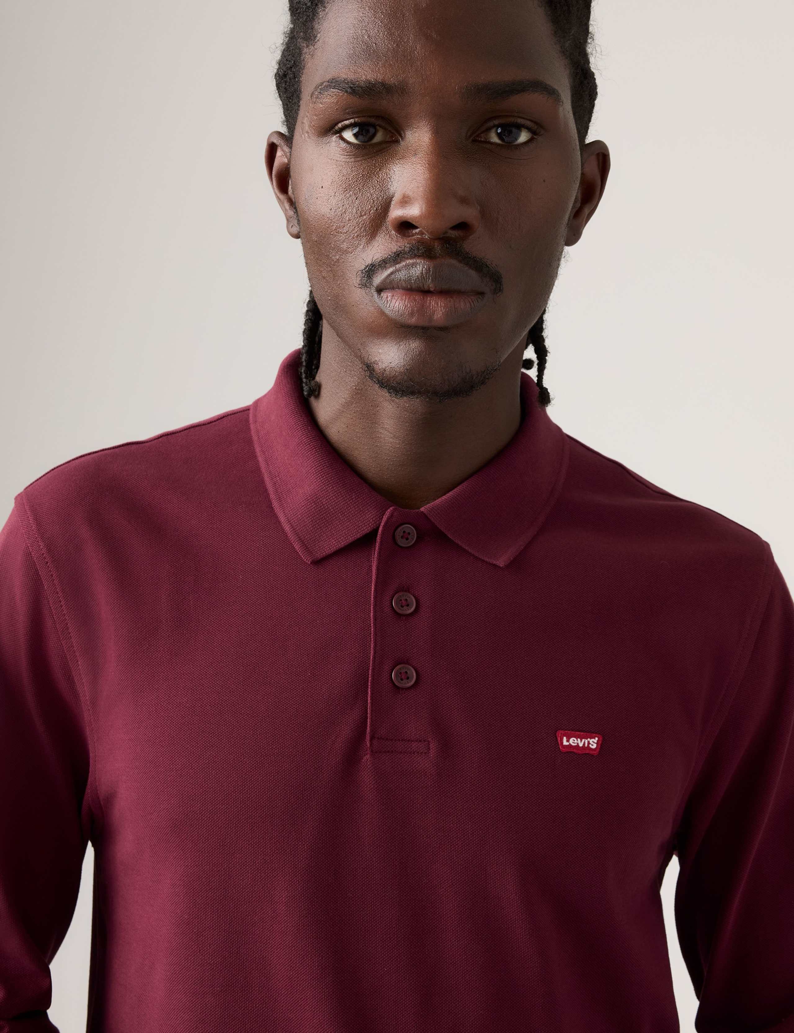 Pure Cotton Long Sleeve Polo Shirt 4 of 6