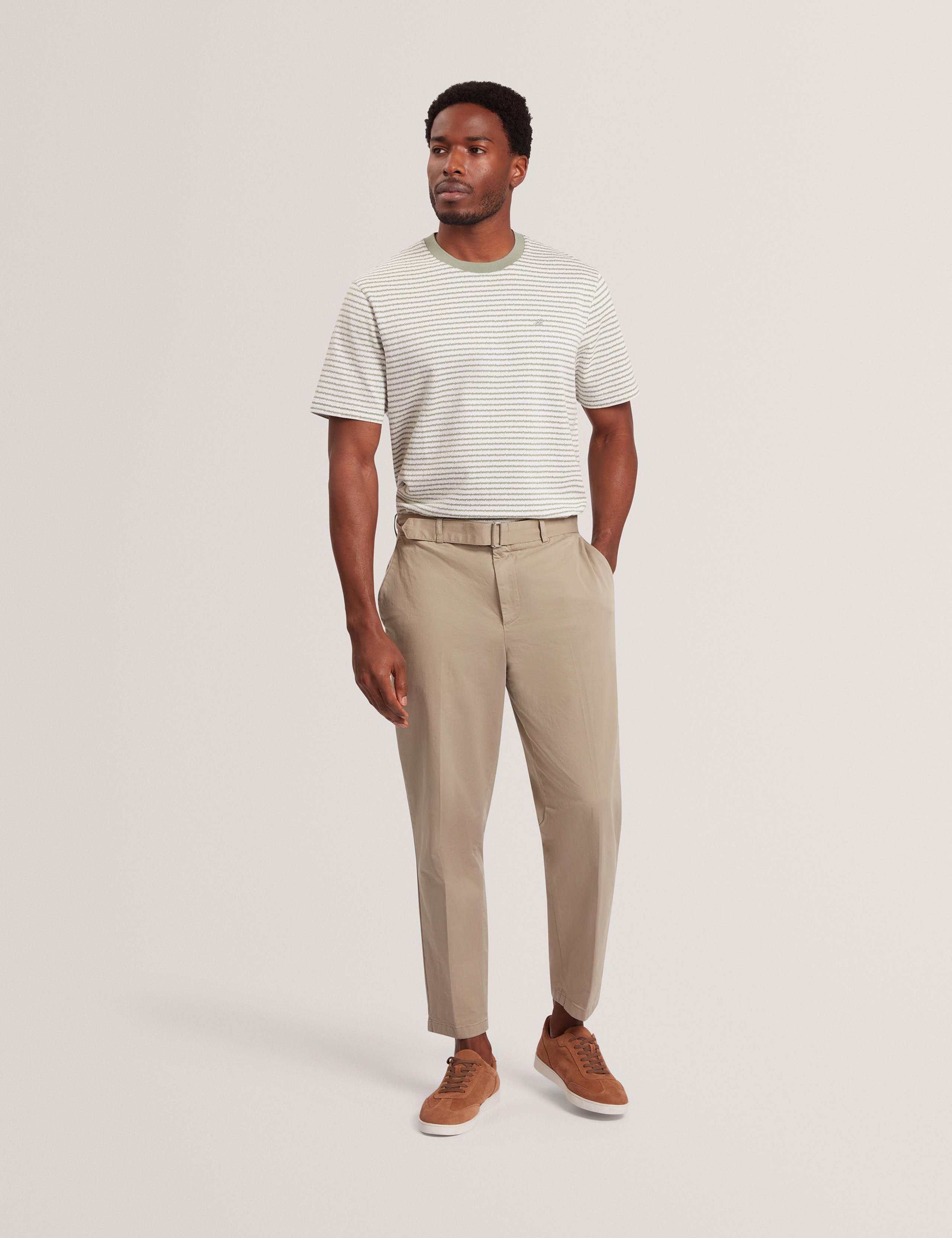 Pure Cotton Striped Knitted T-Shirt 3 of 7
