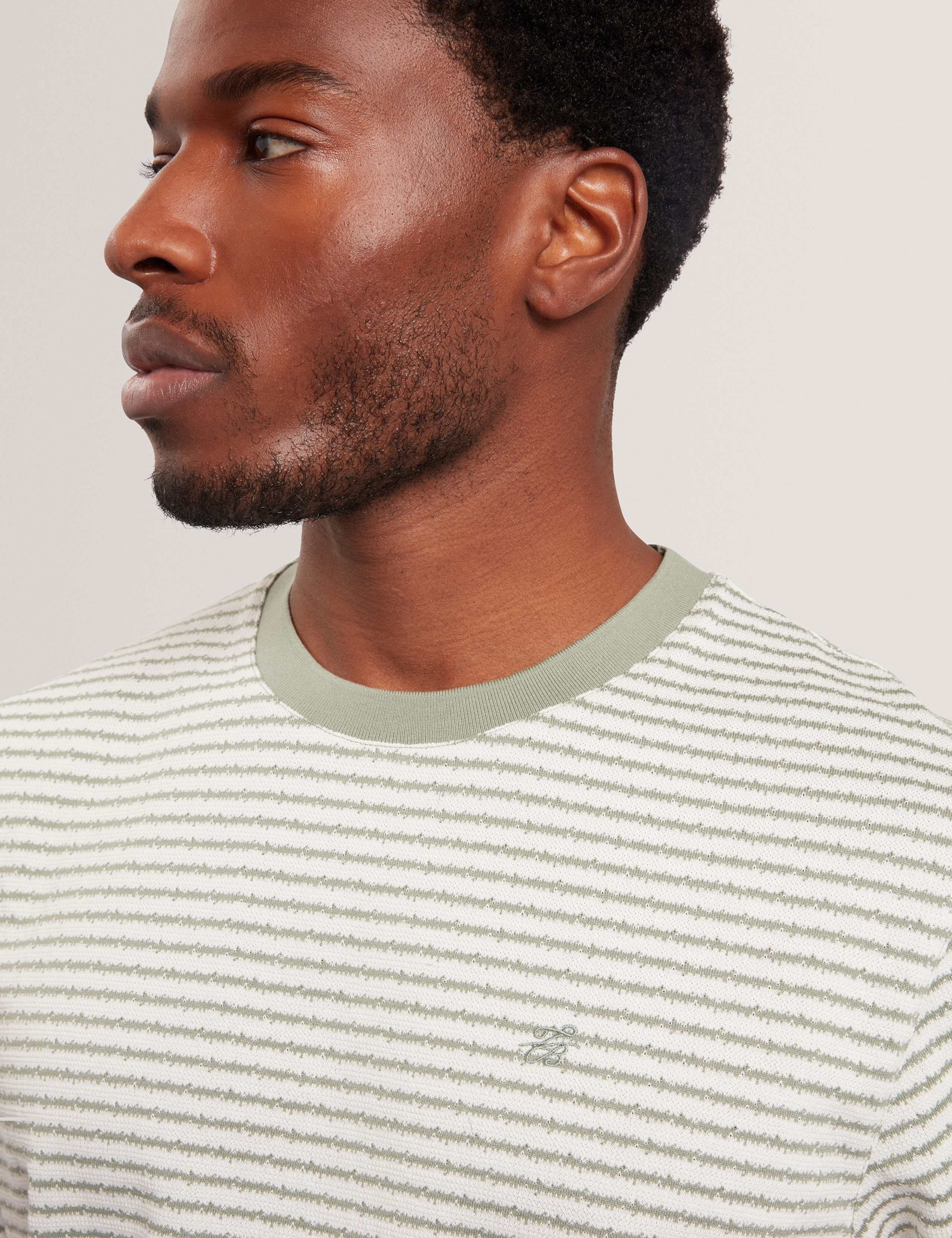 Pure Cotton Striped Knitted T-Shirt 5 of 7