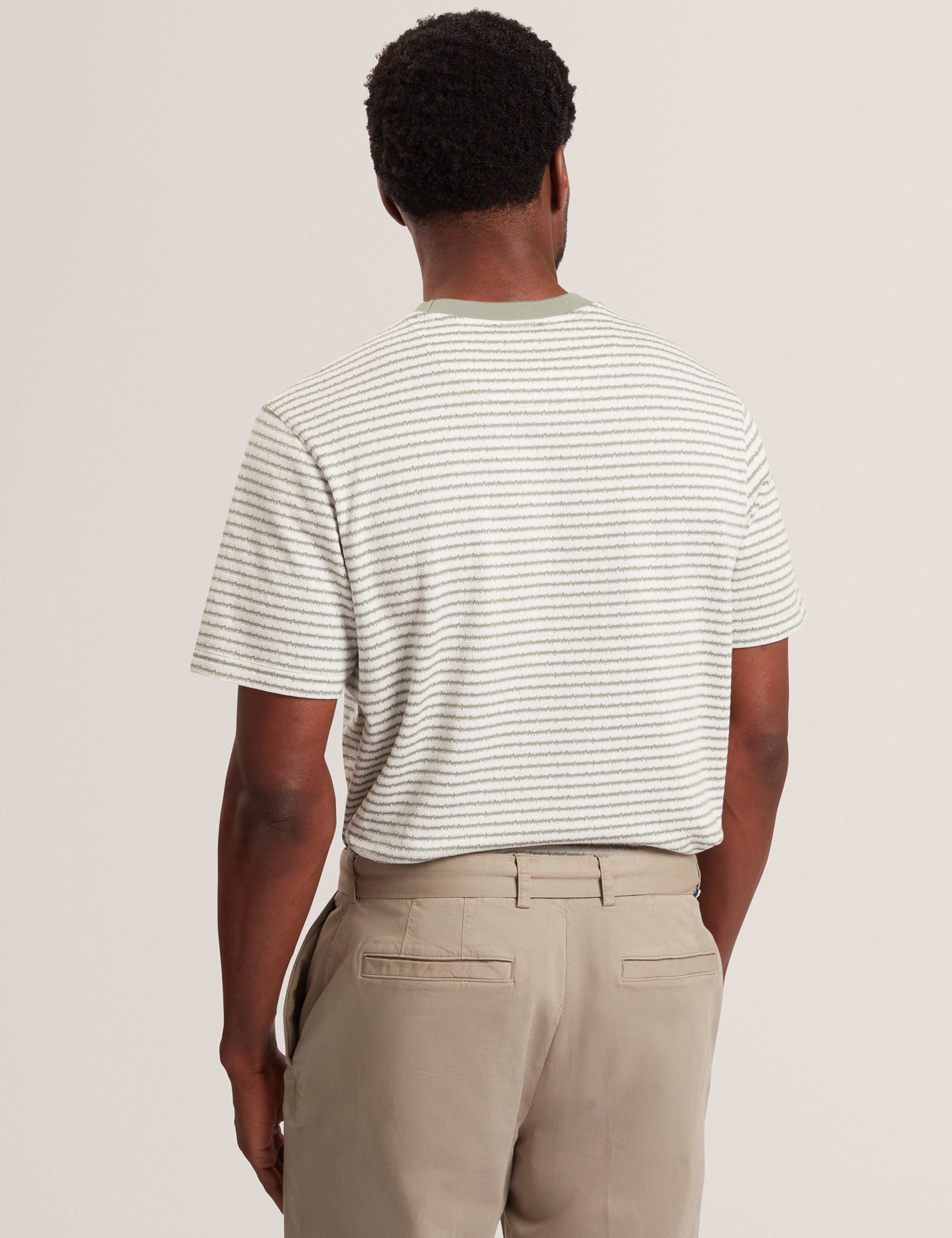 Pure Cotton Striped Knitted T-Shirt 6 of 7