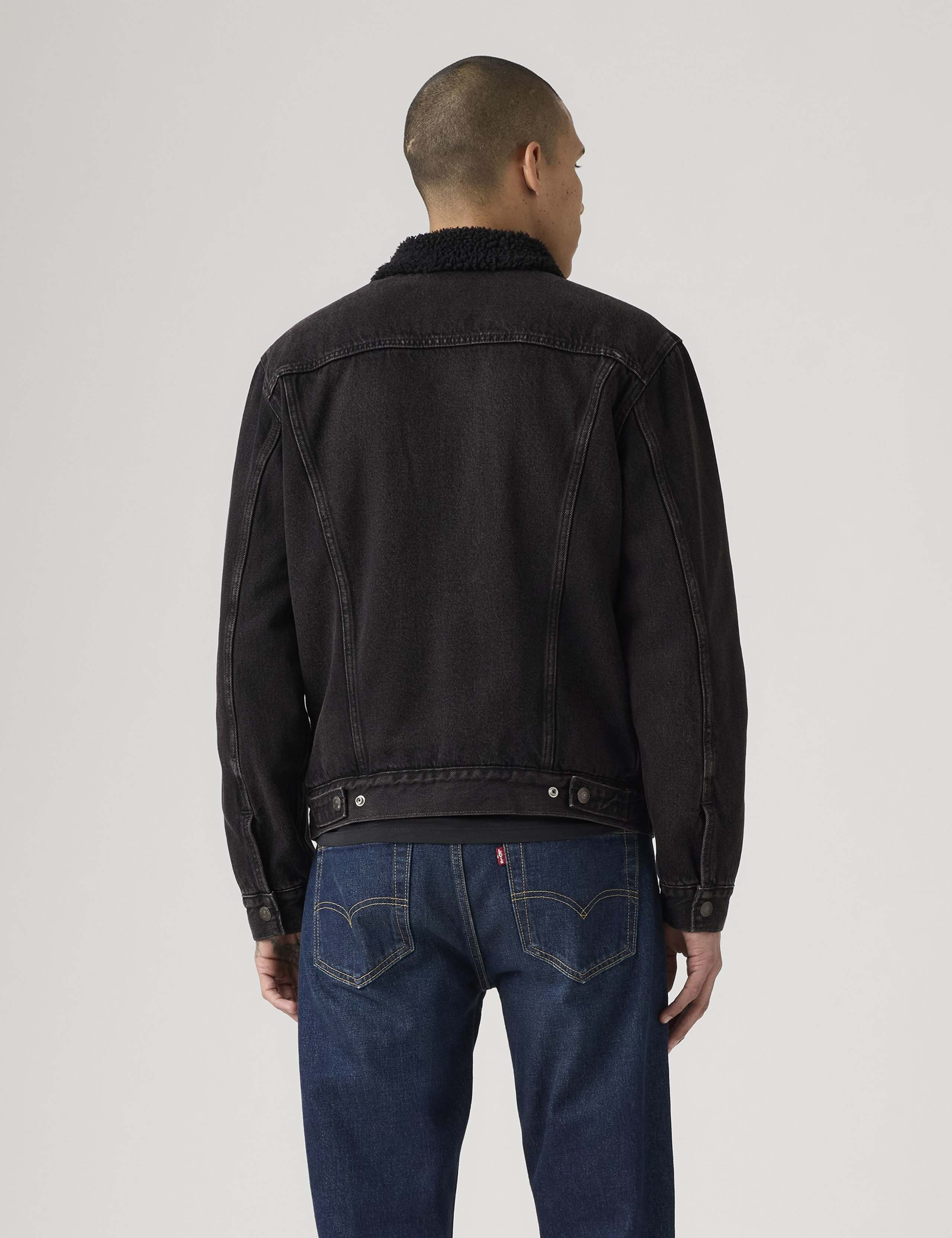 Sherpa Lined Denim Trucker Jacket 5 of 6