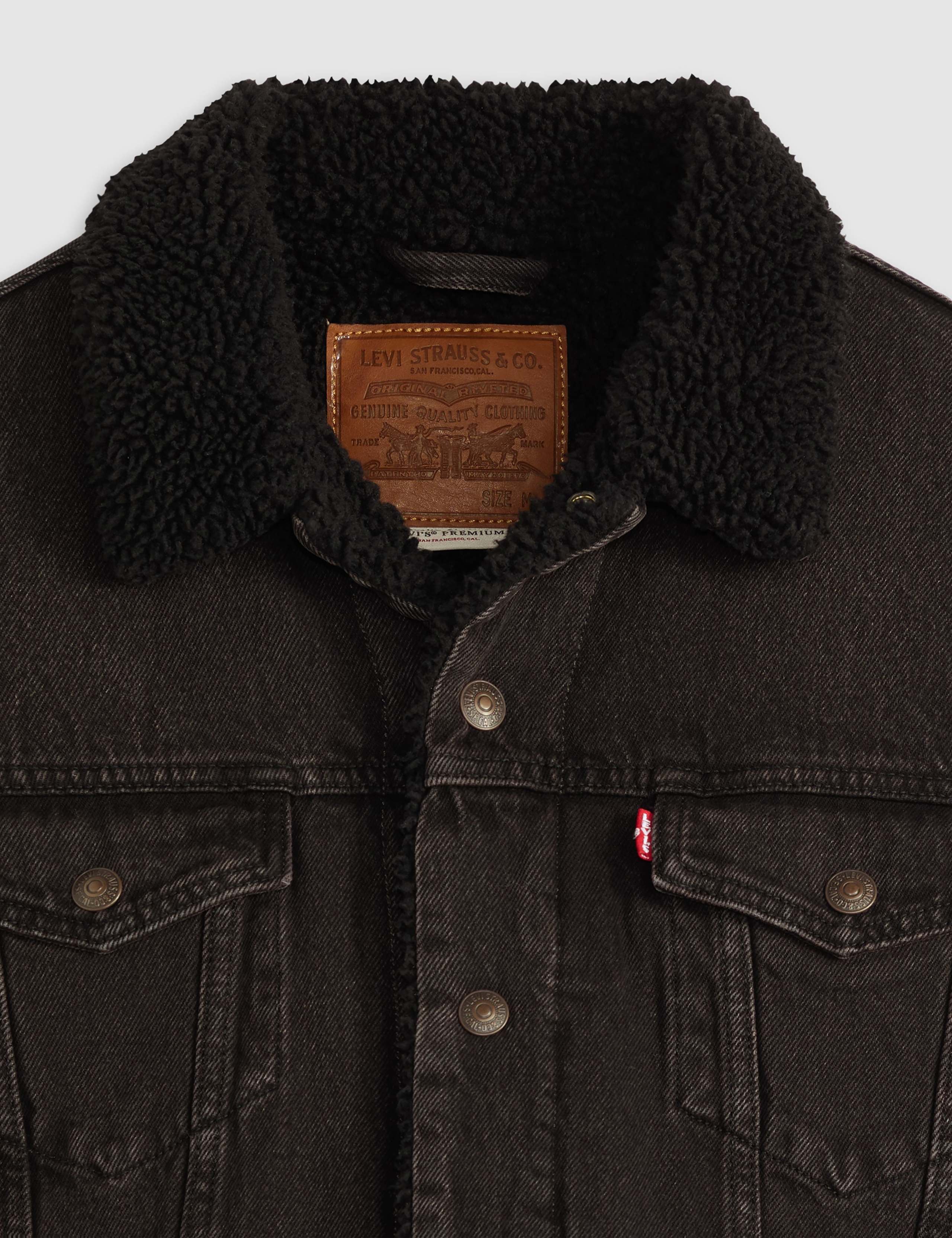 Sherpa Lined Denim Trucker Jacket 6 of 6
