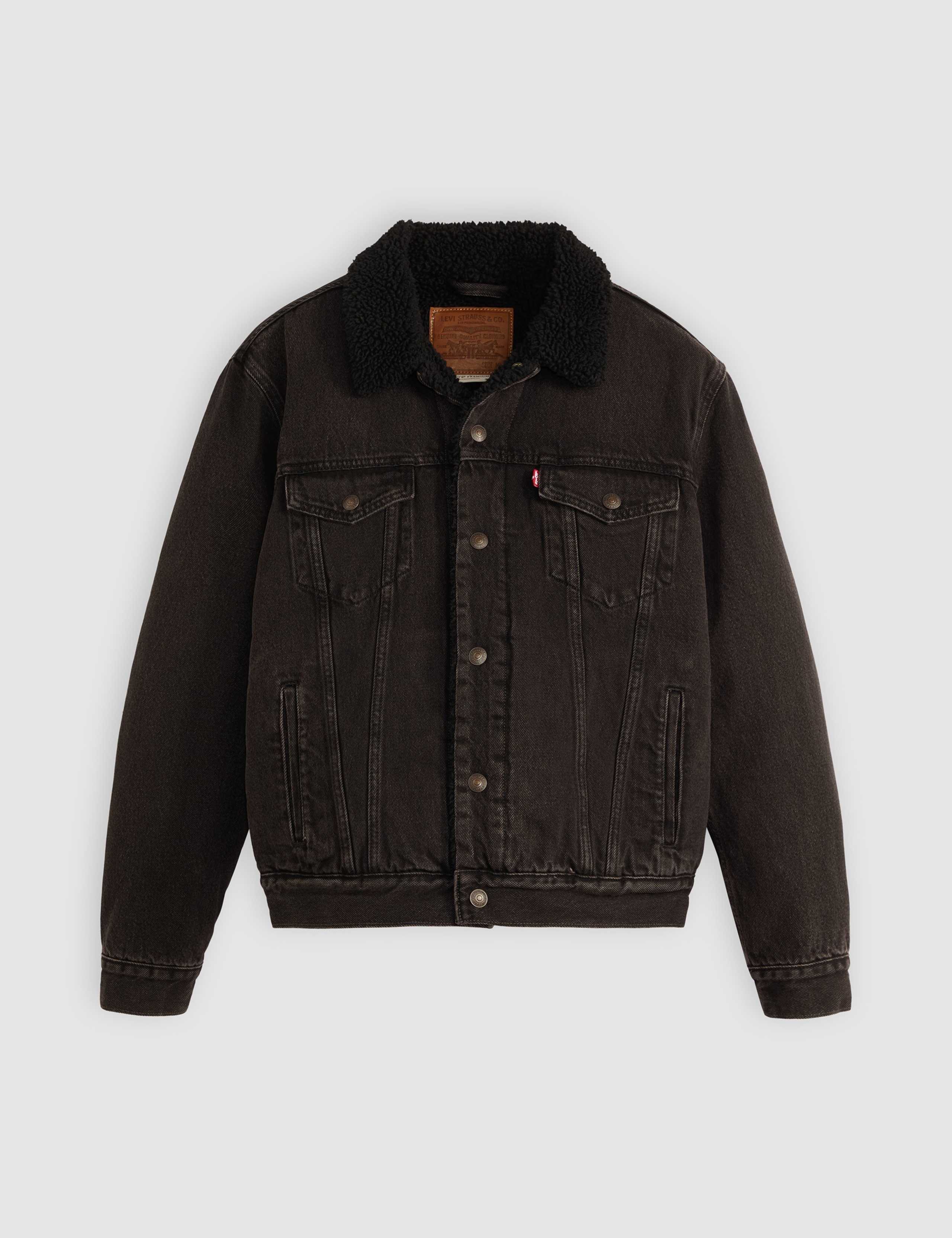 Sherpa Lined Denim Trucker Jacket 2 of 6