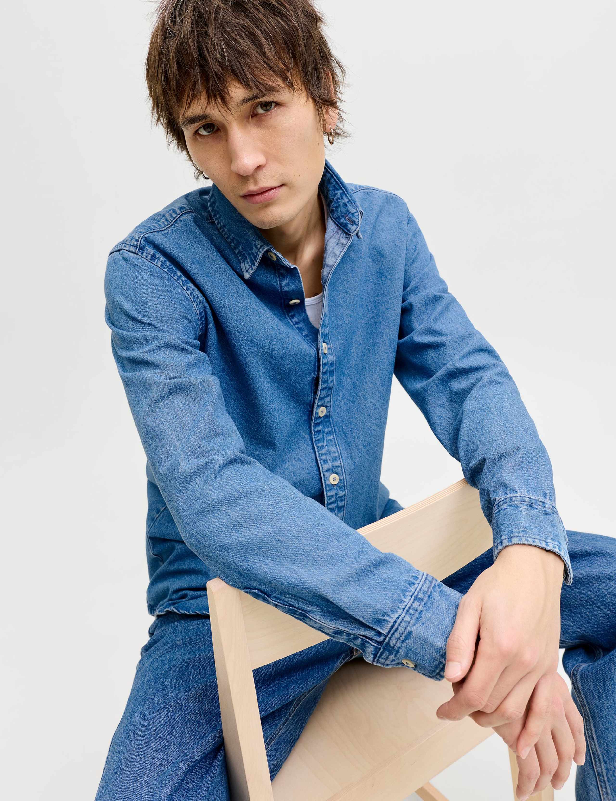 Regular Fit Pure Cotton Denim Shirt 6 of 8