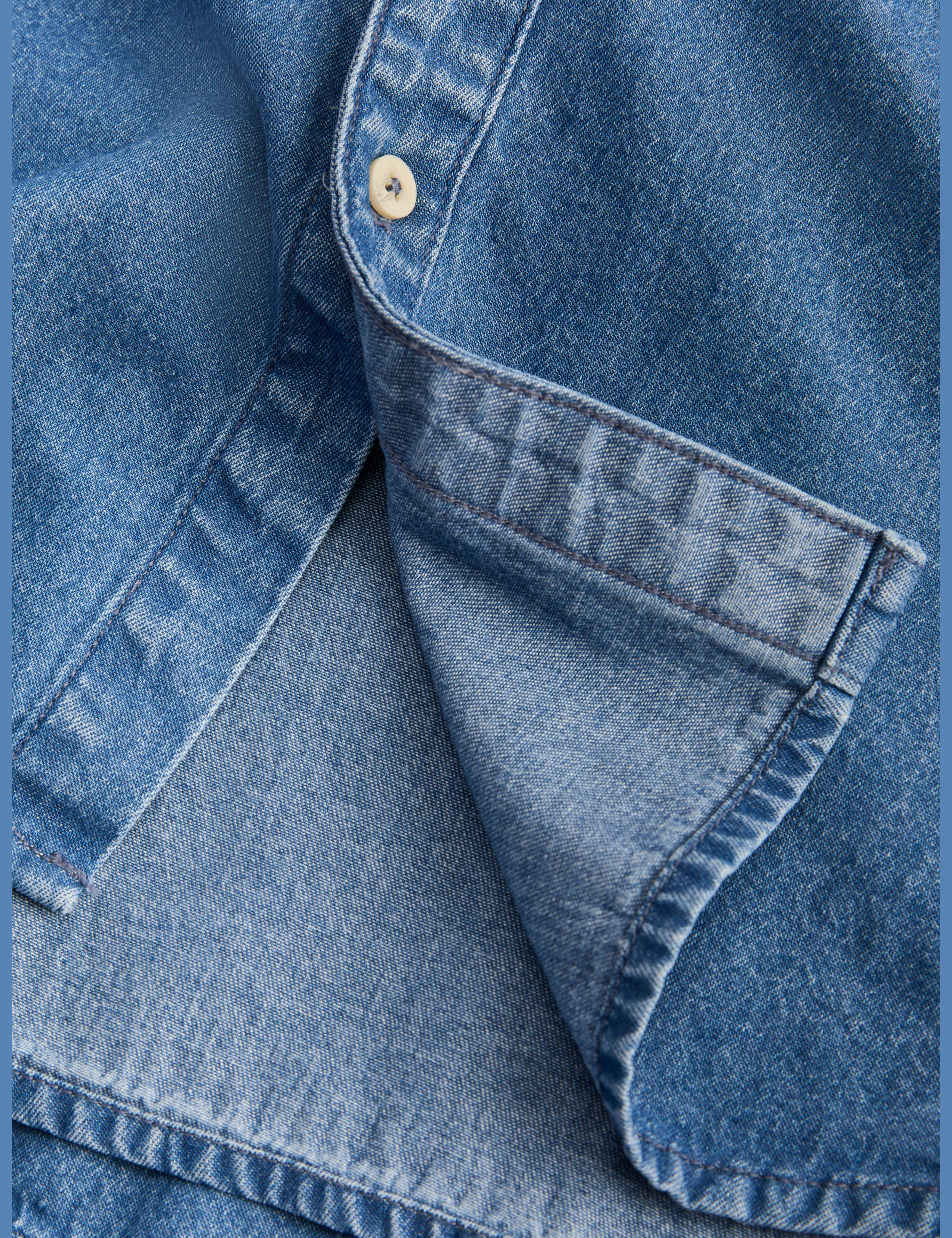 Regular Fit Pure Cotton Denim Shirt 9 of 9