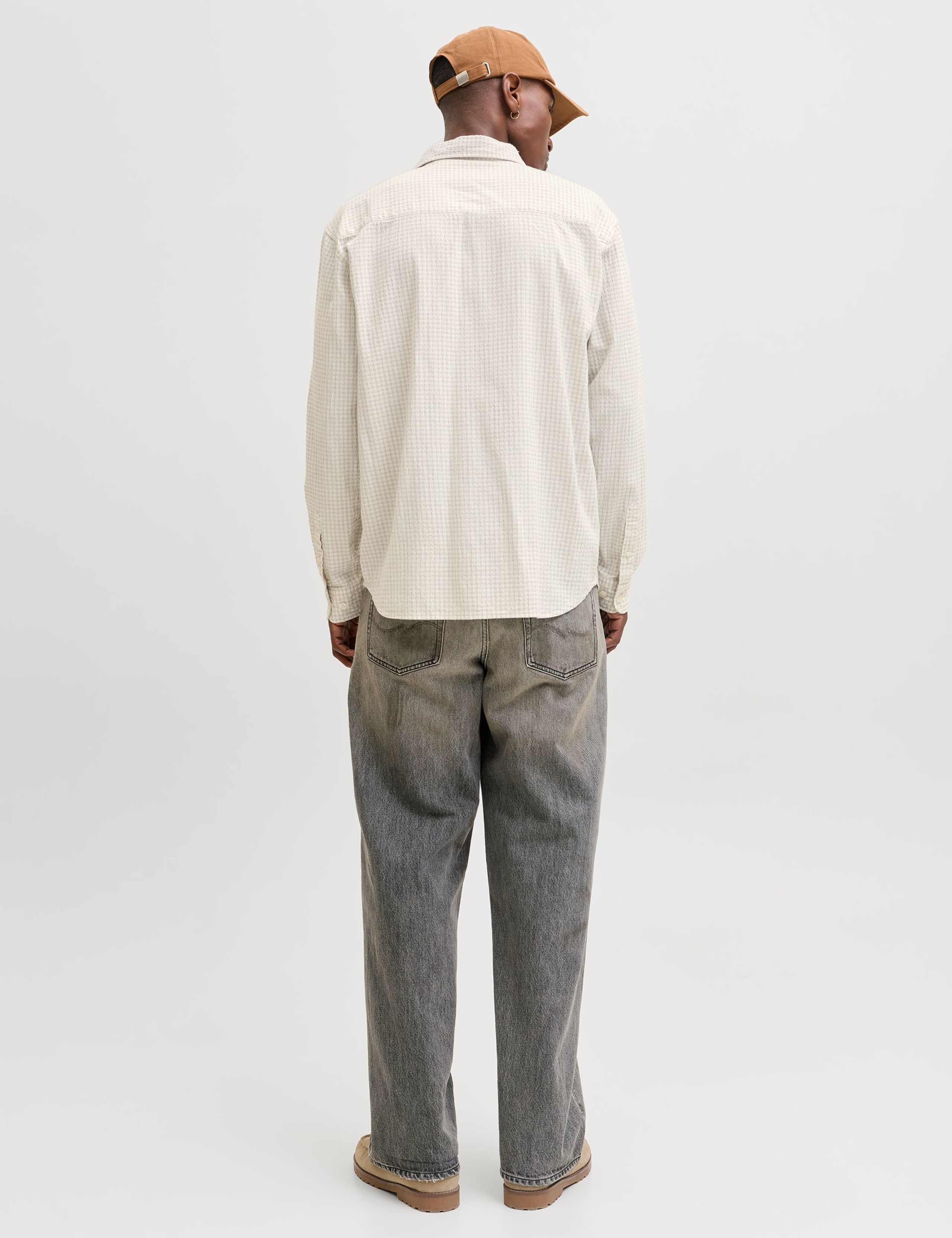 Regular Fit Cotton Rich Seersucker Checked Shirt 4 of 8