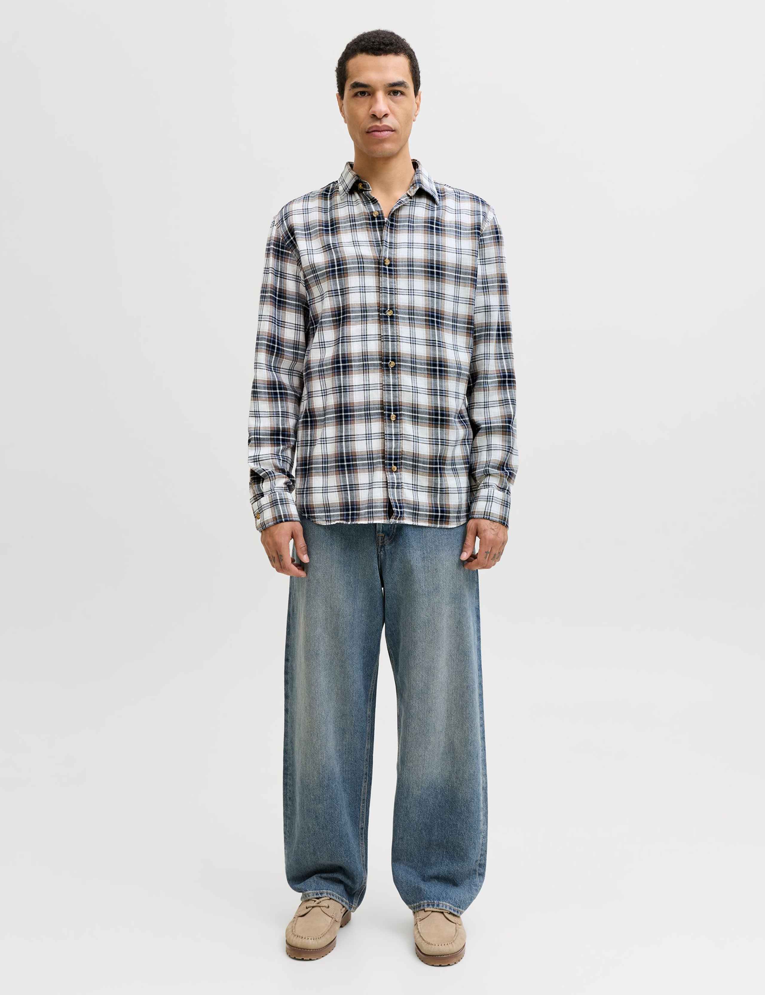 Regular Fit Pure Cotton Checked Flannel Shirt 3 of 7