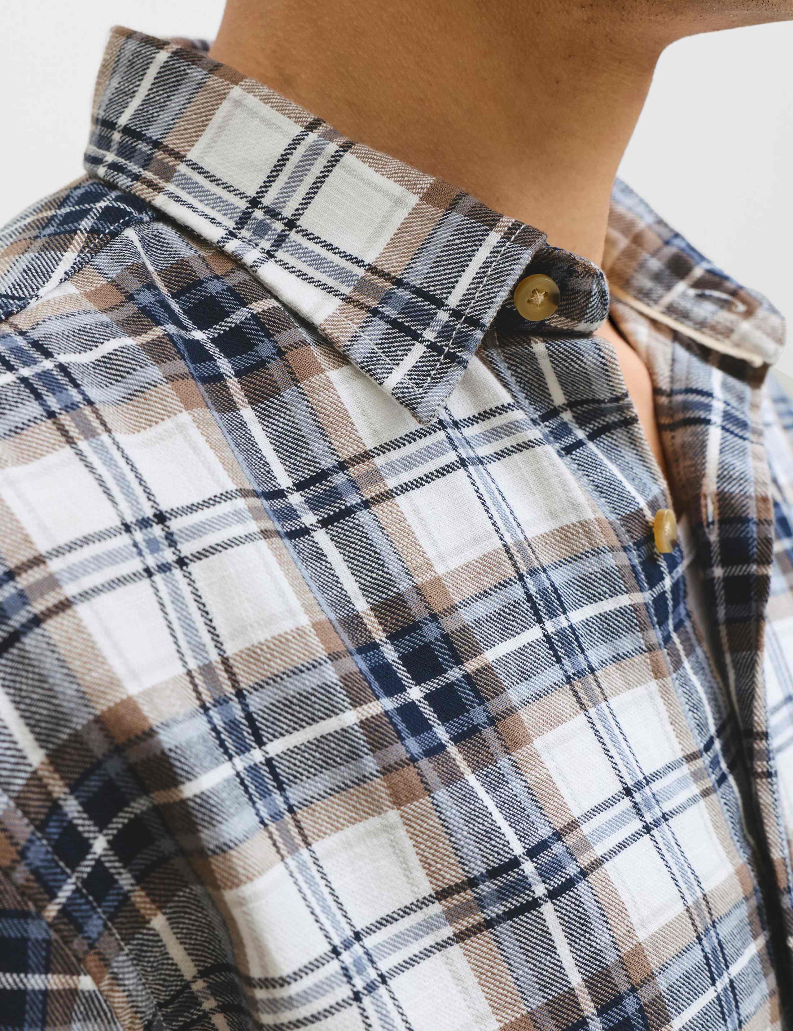 Regular Fit Pure Cotton Checked Flannel Shirt 6 of 7