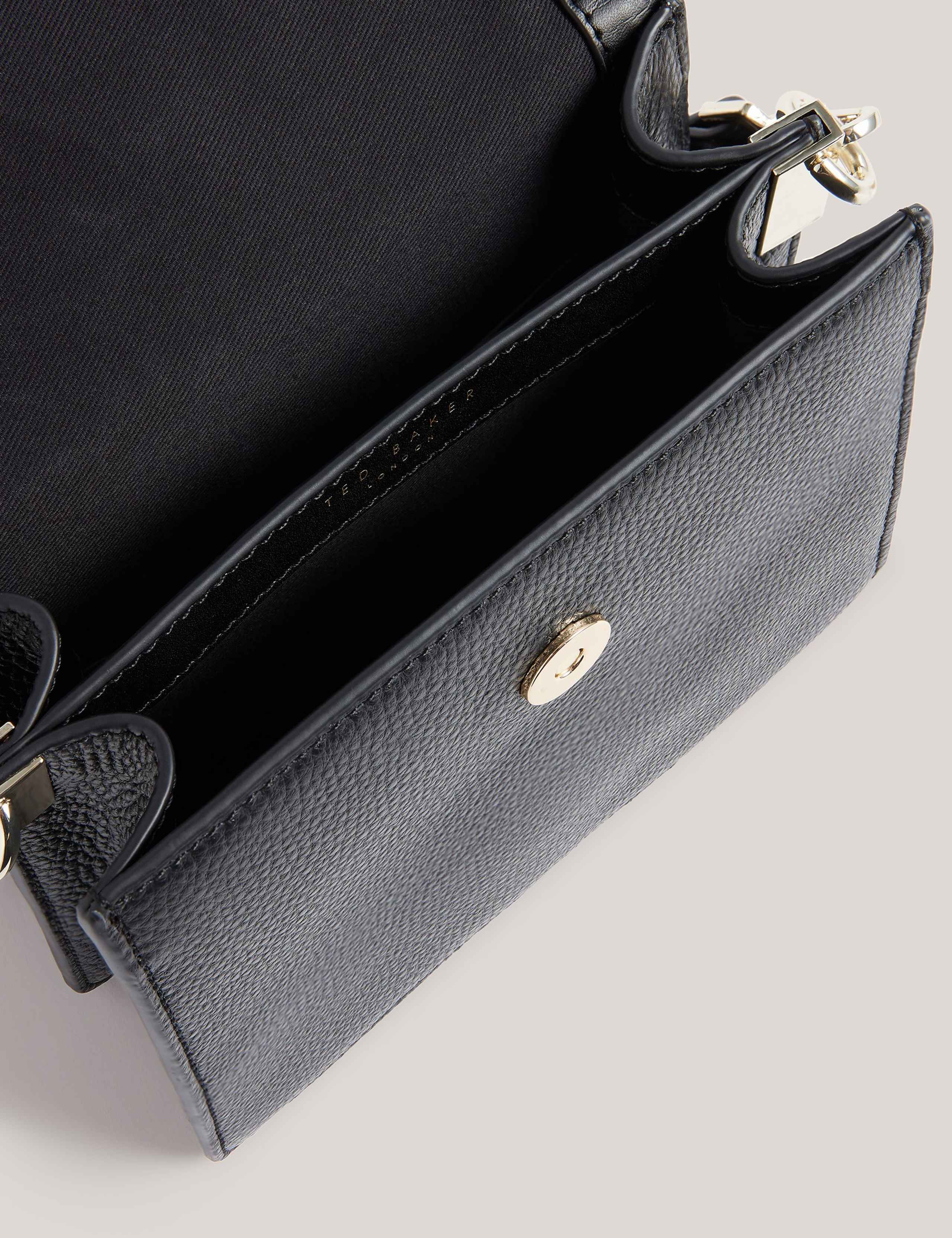 Grained Leather Top Handle Structured Bag 4 of 4