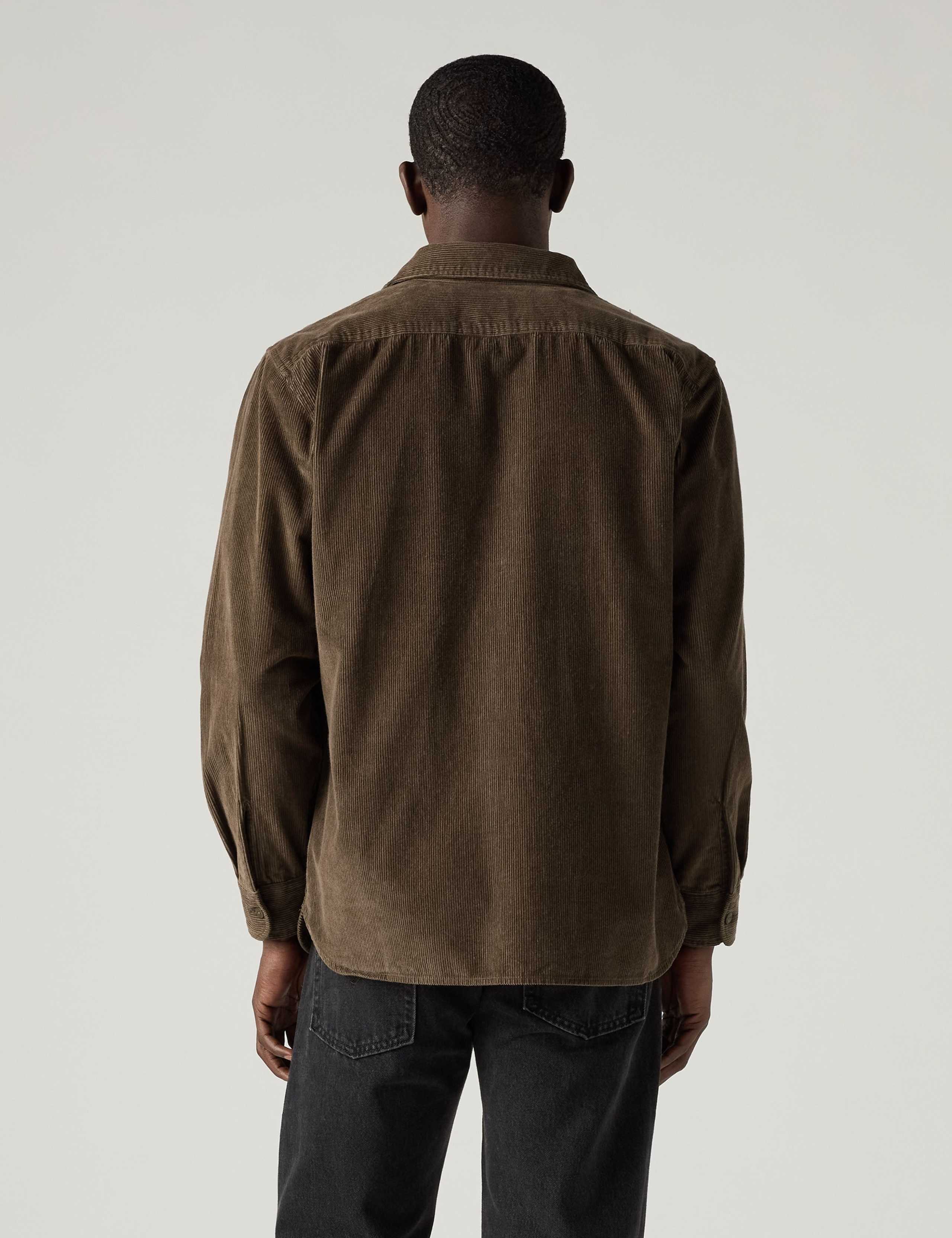 Classic Pure Cotton Needlecord Worker Shirt 5 of 6