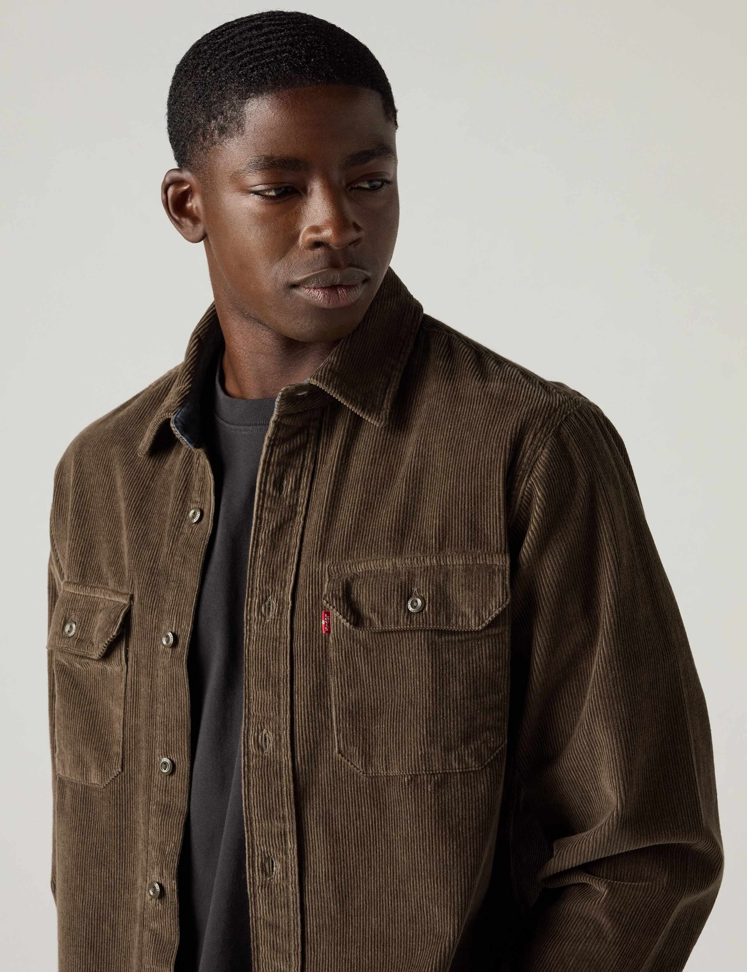 Classic Pure Cotton Needlecord Worker Shirt 6 of 6