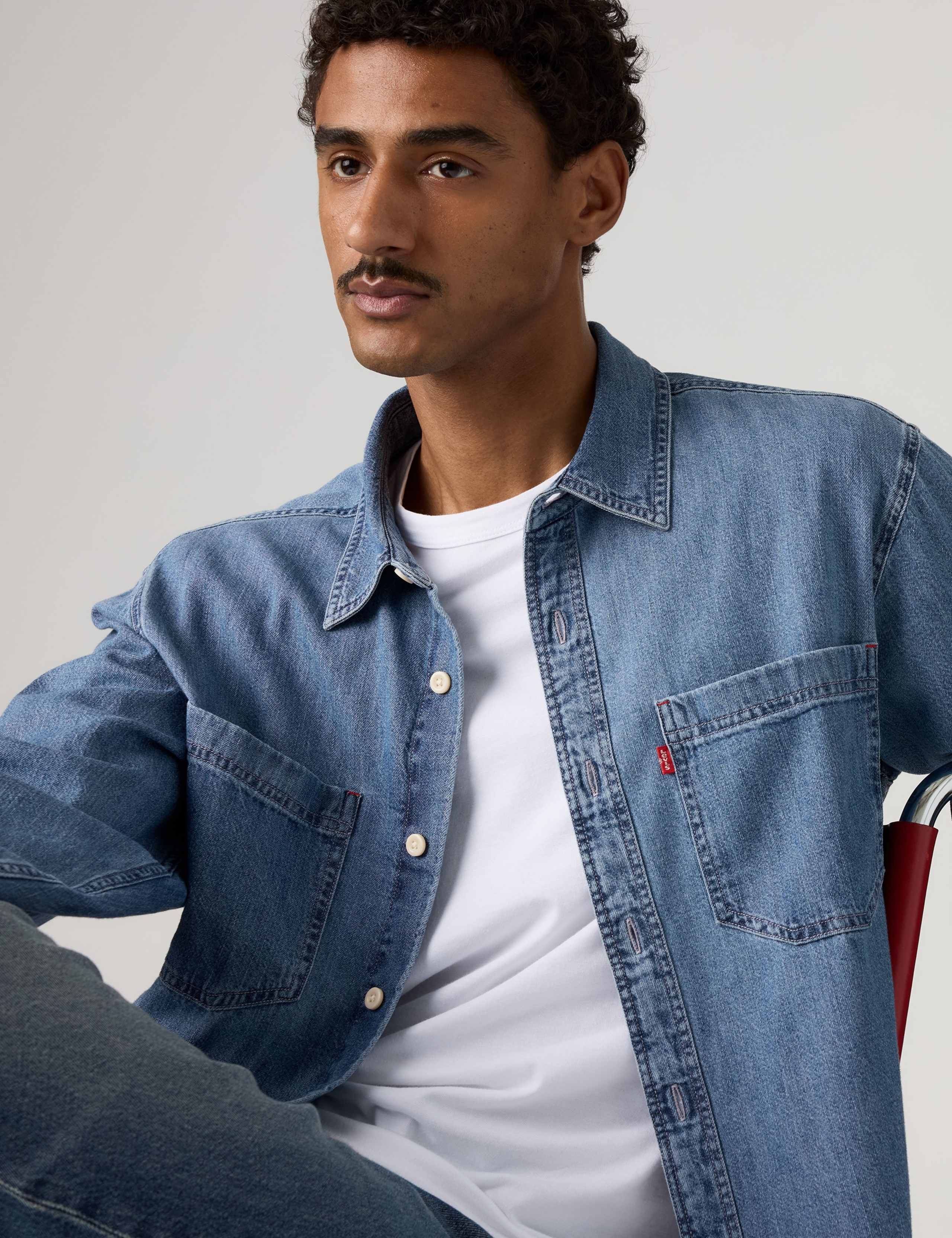 Relaxed Fit Pure Cotton Denim Overshirt 4 of 4