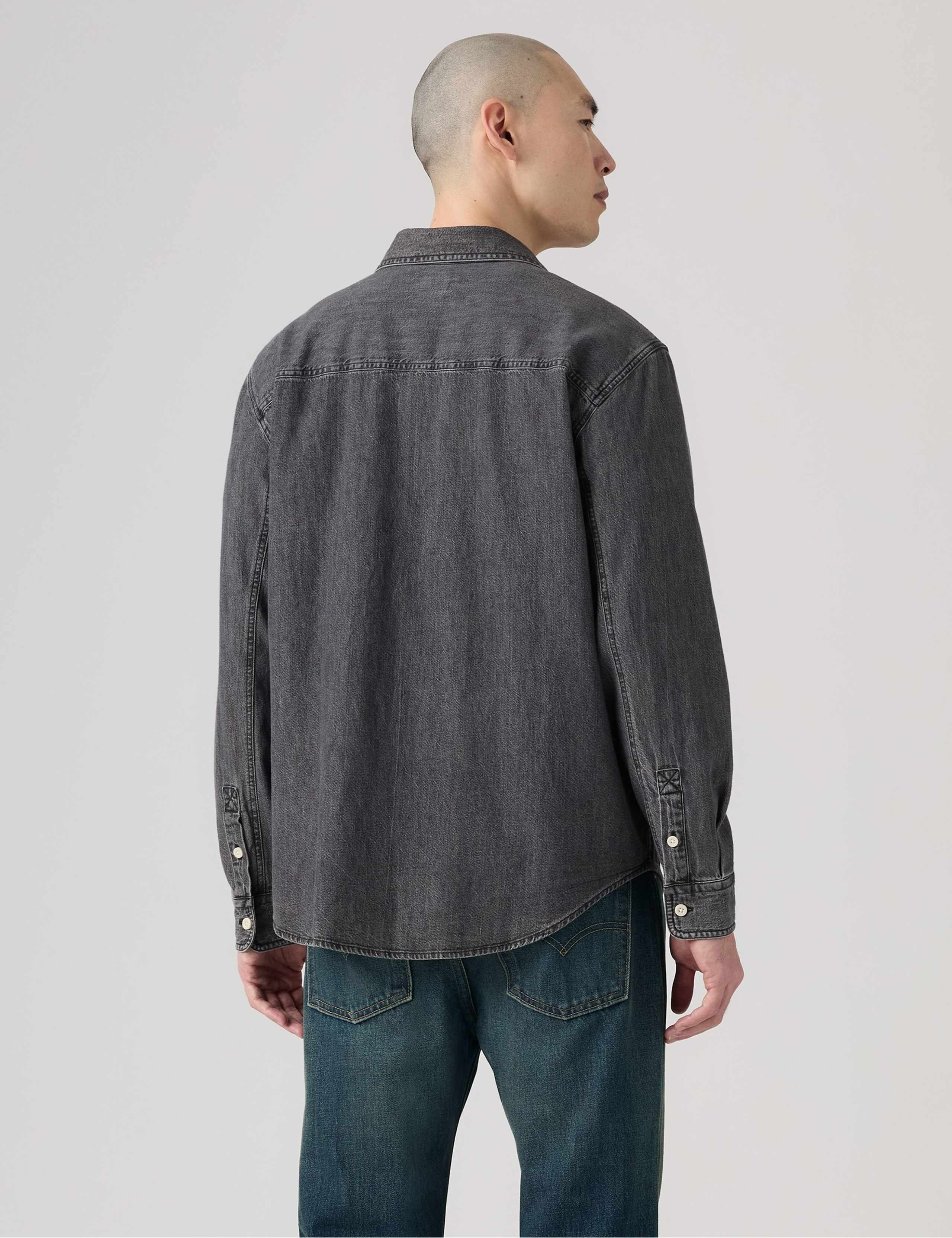 Relaxed Fit Pure Cotton Denim Overshirt 3 of 6