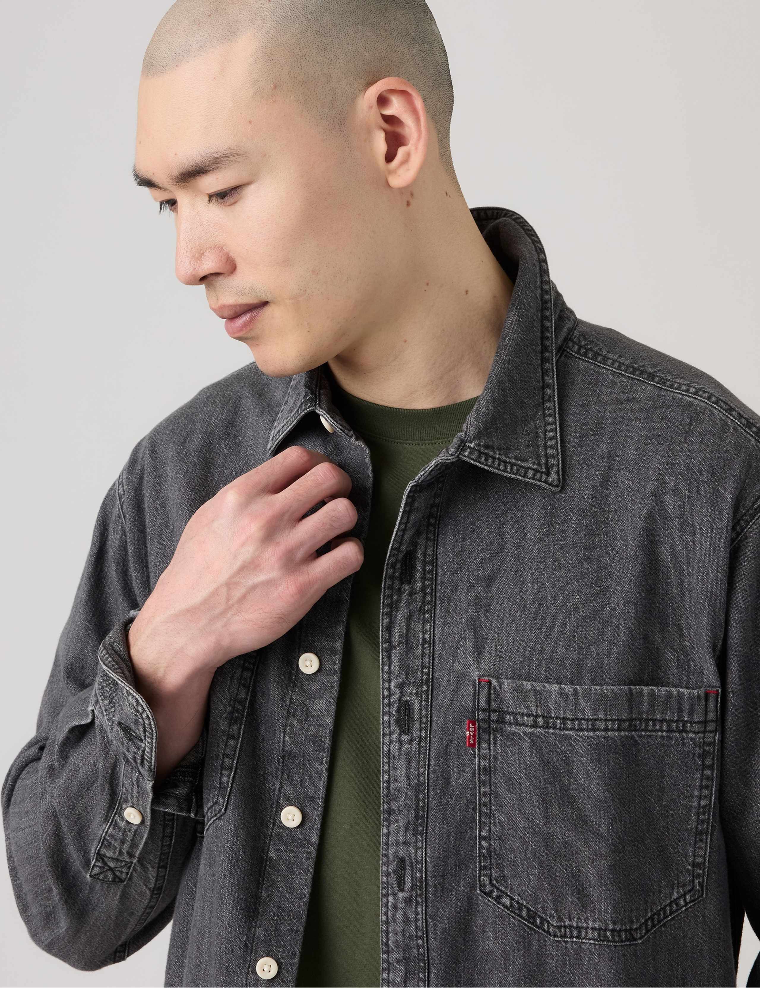 Relaxed Fit Pure Cotton Denim Overshirt 4 of 6