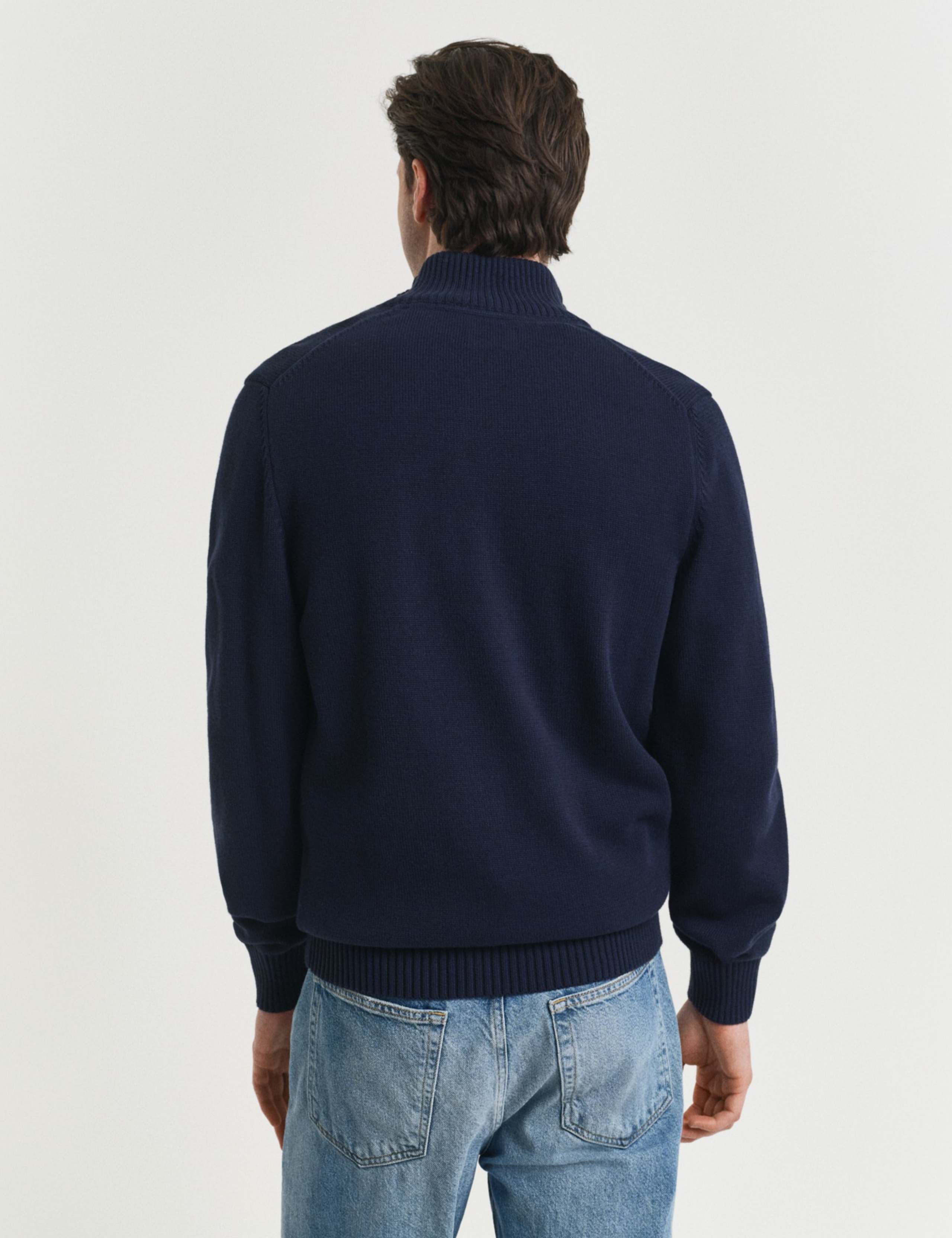 Pure Cotton Embroidered Half Zip Jumper 4 of 4