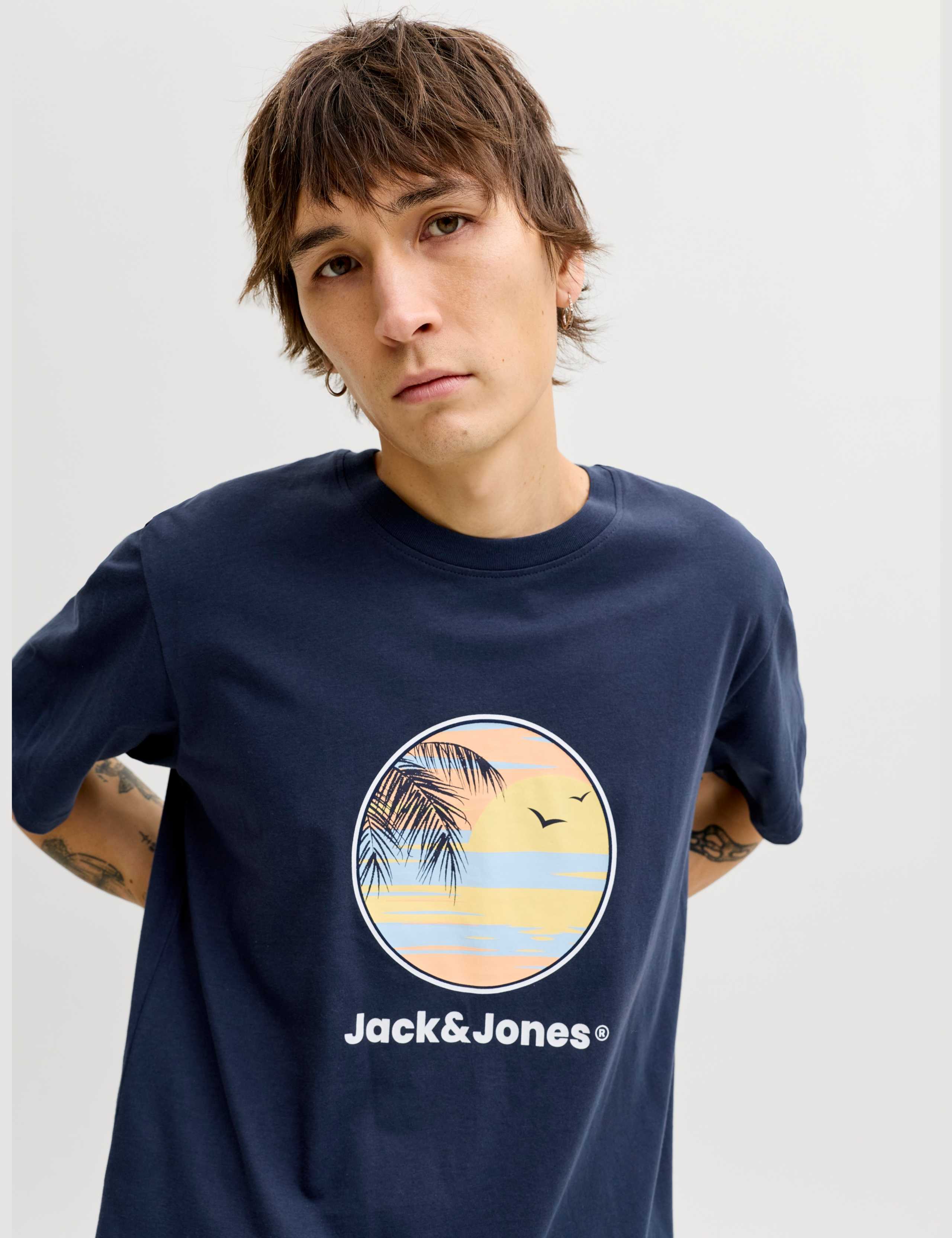 Pure Cotton Tropical Graphic T-Shirt 3 of 8