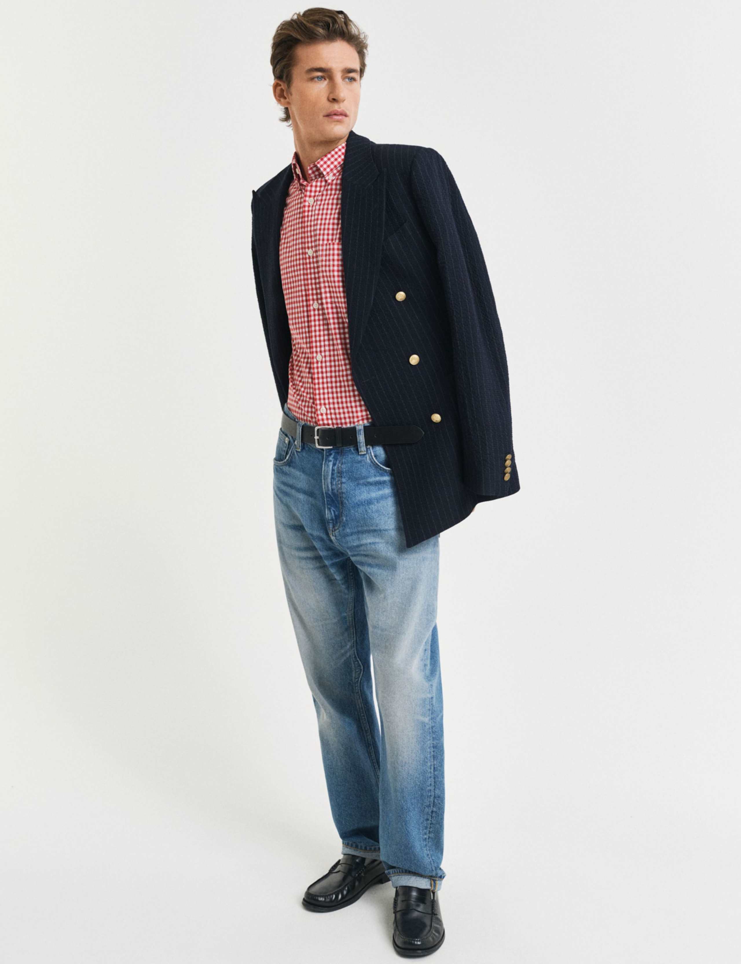 Regular Fit Pure Cotton Poplin Gingham Shirt 2 of 4